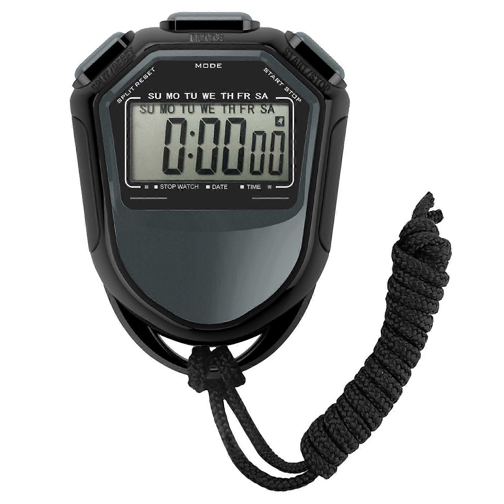 Waterproof Stopwatch Digital Handheld LCD Timer Chronograph Sports Counter with Strap for Swimming Running Football Training