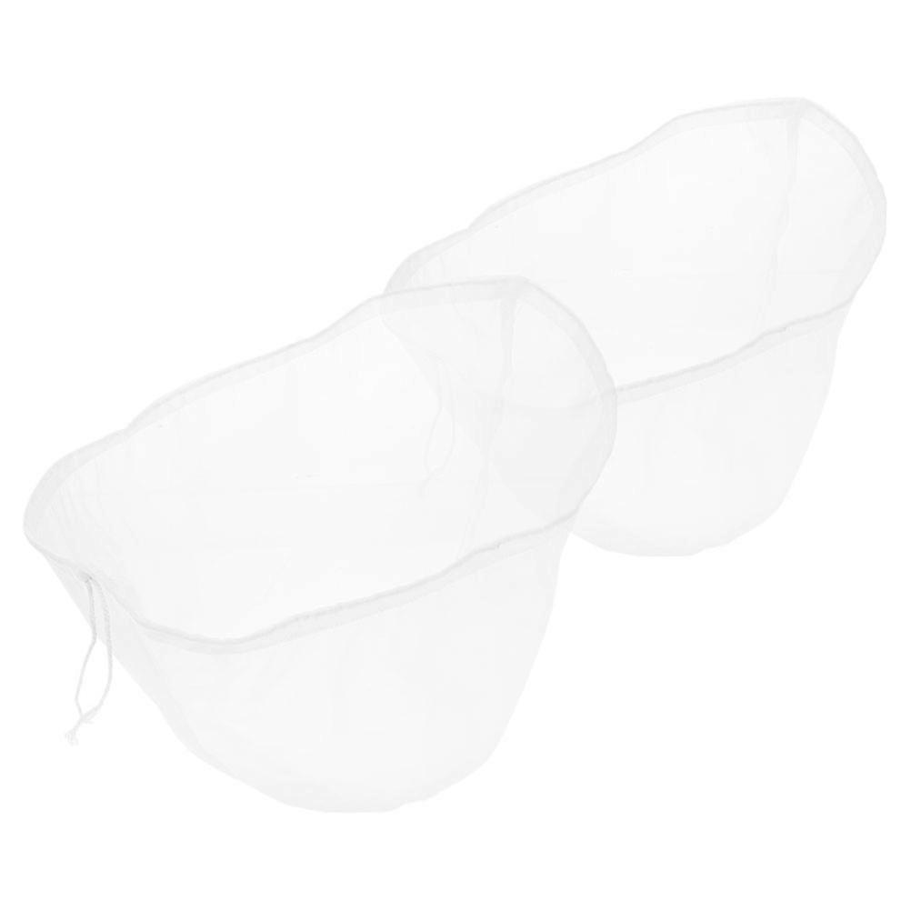 Food Strainer Filter Bag 2Pcs White Nylon for Storage Use and Time-Saving Filling Prep