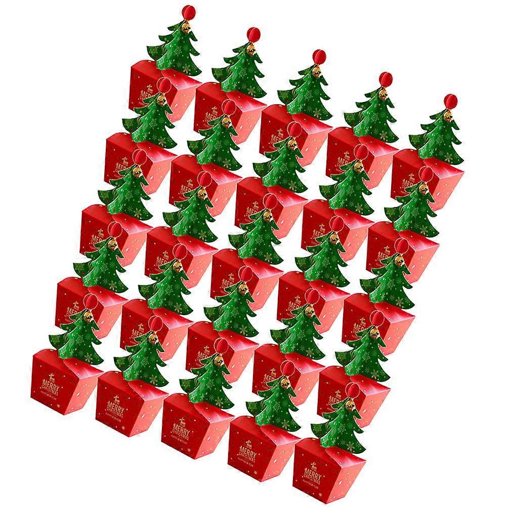 Chocolate Baking Box Christmas Apple Box for Holding Candy 25Pcs