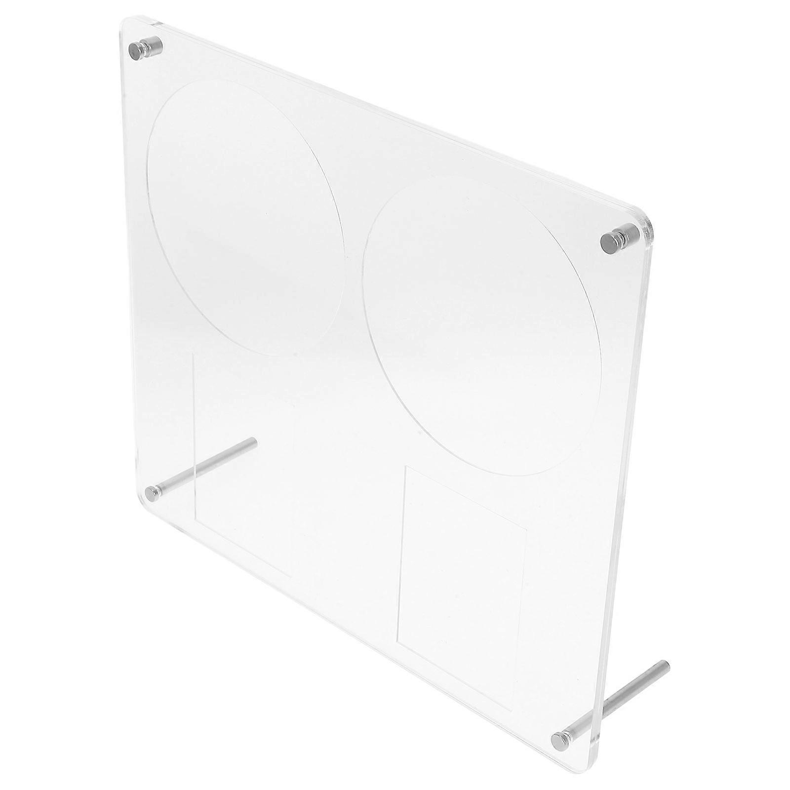 Acrylic Cd Display Stand for Office Use with 2Pcs Cd Holder Frames