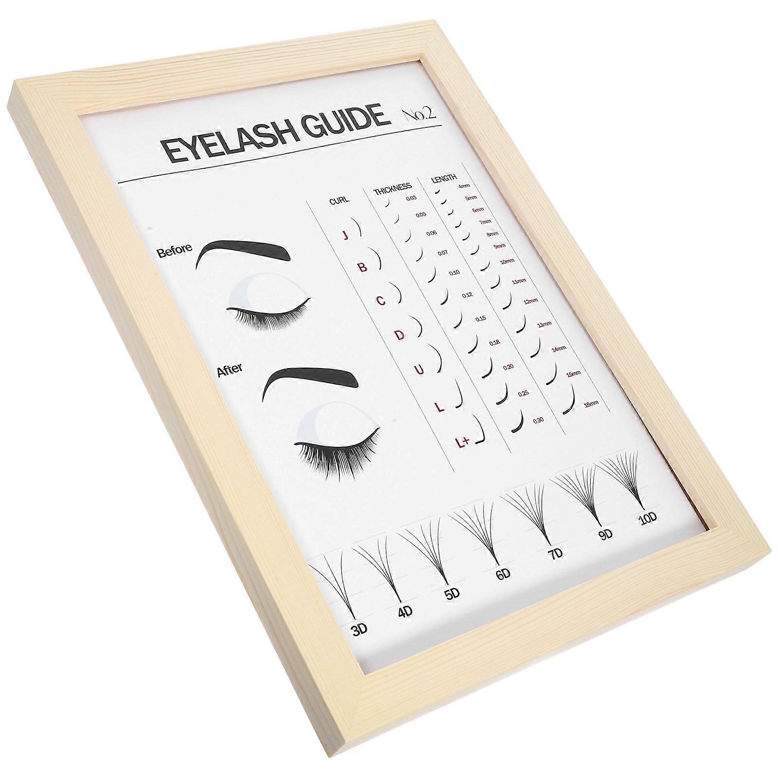 Eyelash Art Display Board for Decoration 4Pcs Eyelash Extension Diagram Poster