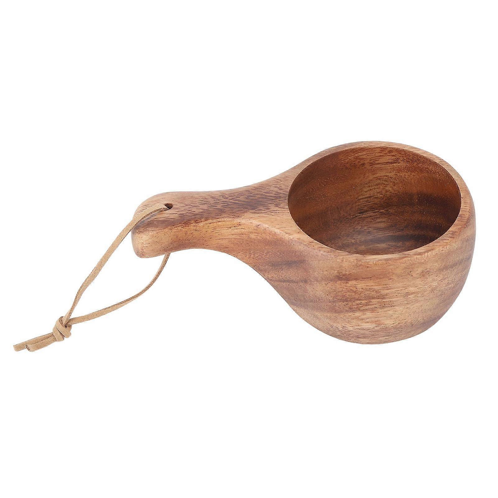 Wooden Coffee Cup 220ml Portable Insulated Mug With Comfortable Grip And Thick Handle For Home Use