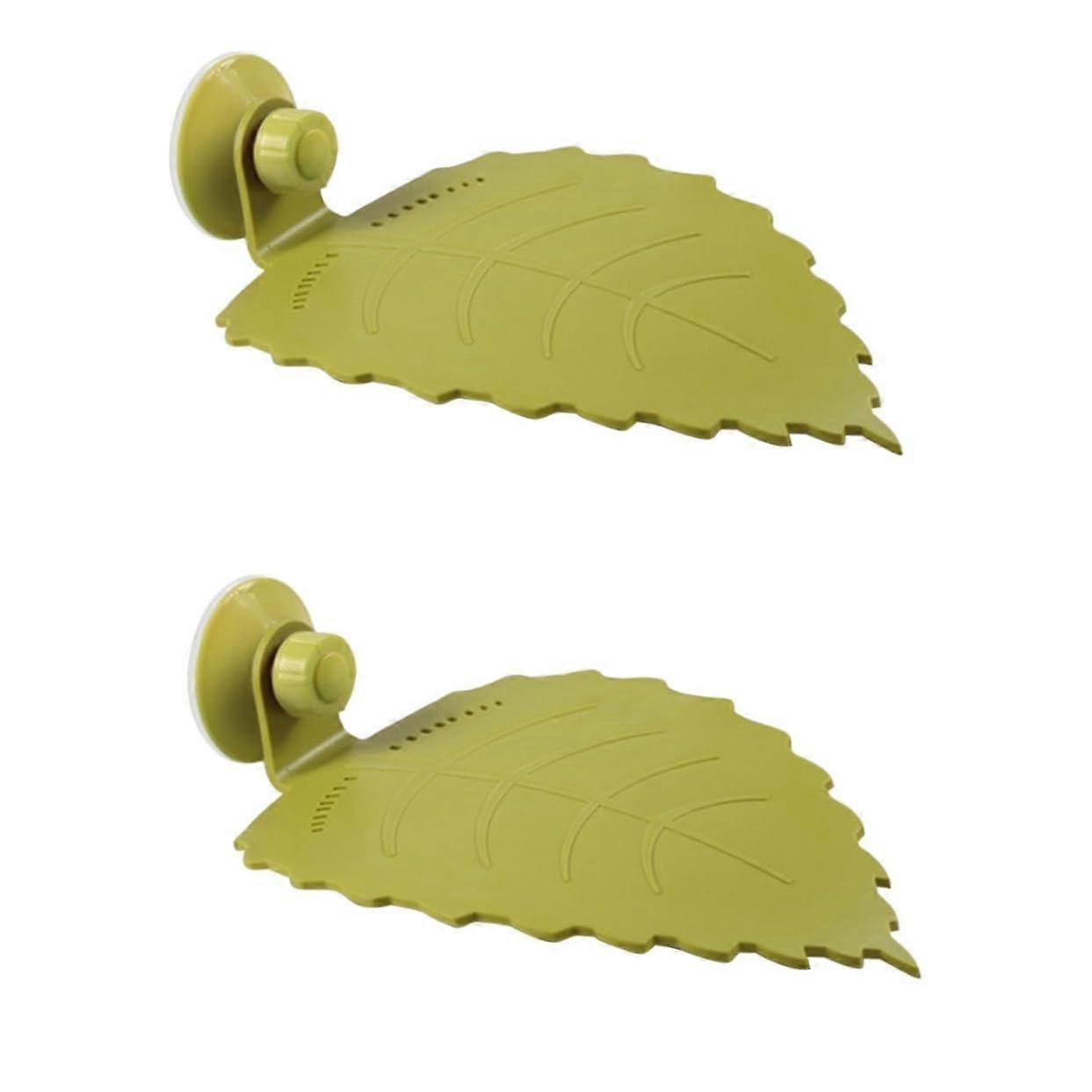 Turtle Tank Climbing Platform 2 Pack Leaf Shaped Ramp For Outdoor Tortoise Enclosure