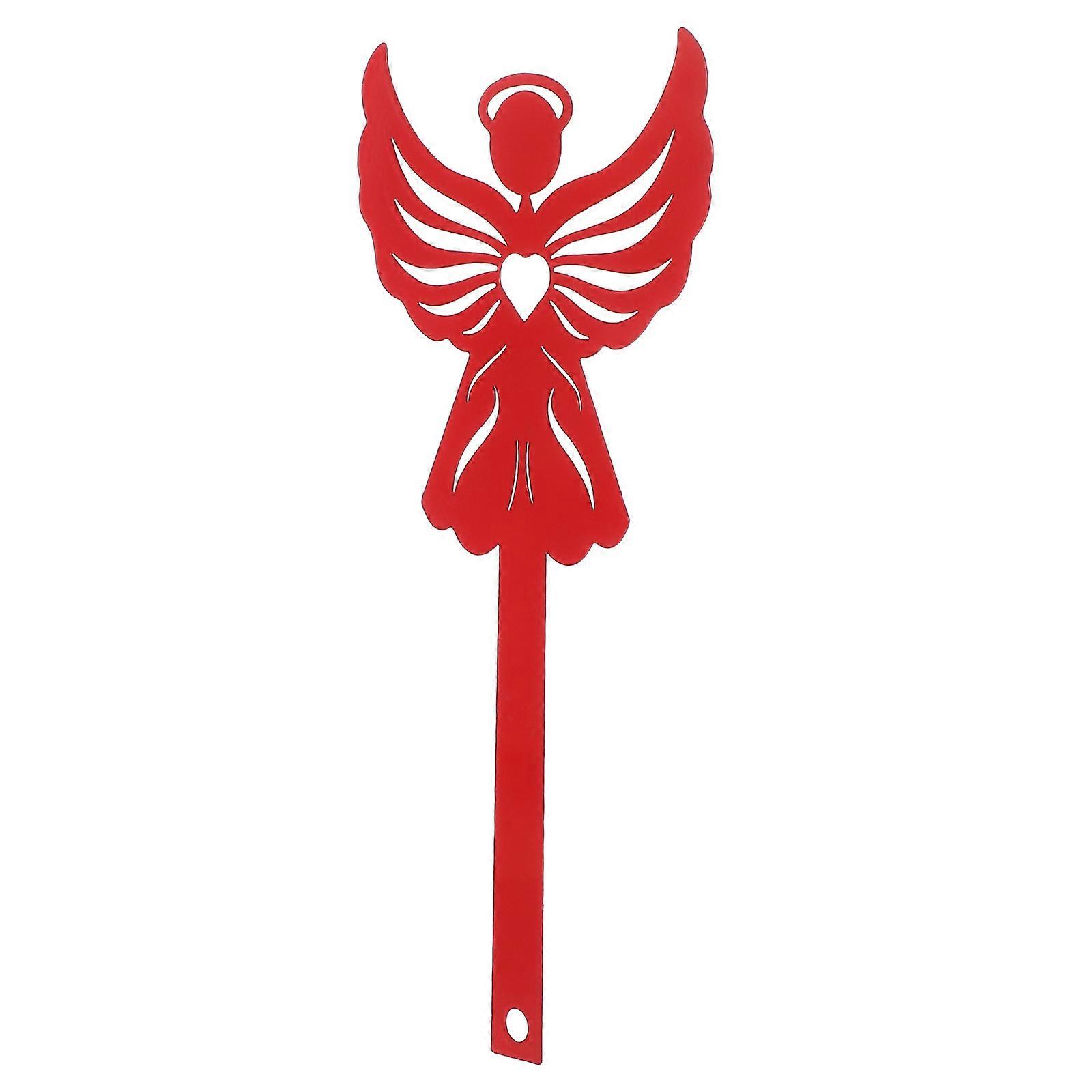 Mailbox Christmas Decor Angel Mailbox Flag for Decoration 2Pcs Red Metal Set