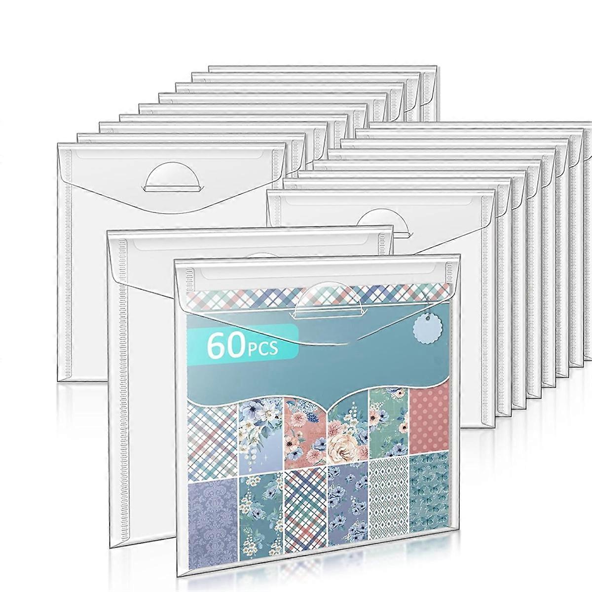 6x6 Inch Scrapbook Storage, Scrap Storage with Lid, Plastic Sleeves for Holding Scrapbook Paper, Cookie Stencil