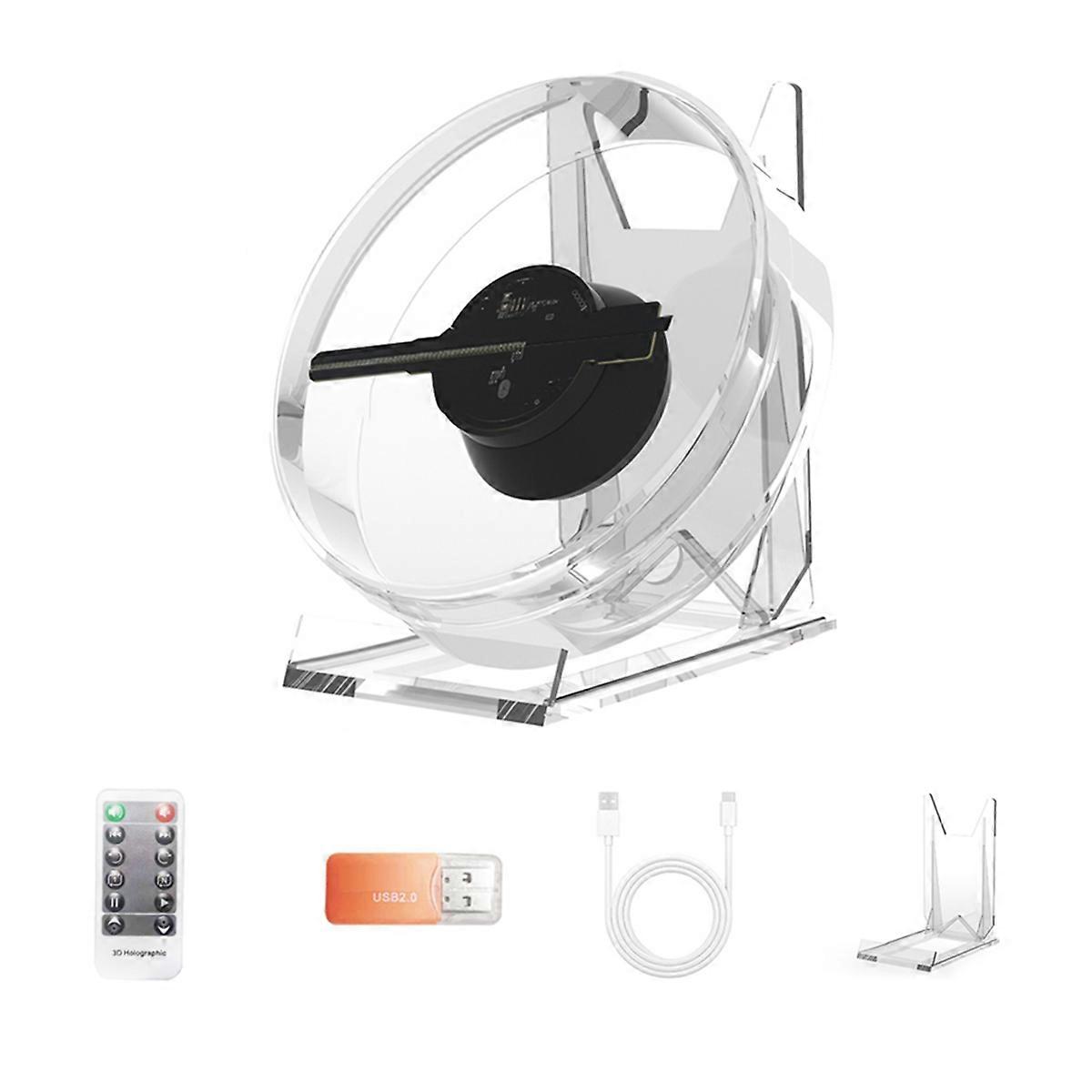 3D Holographic Advertising Light Hologram Projector LED Screen Fan