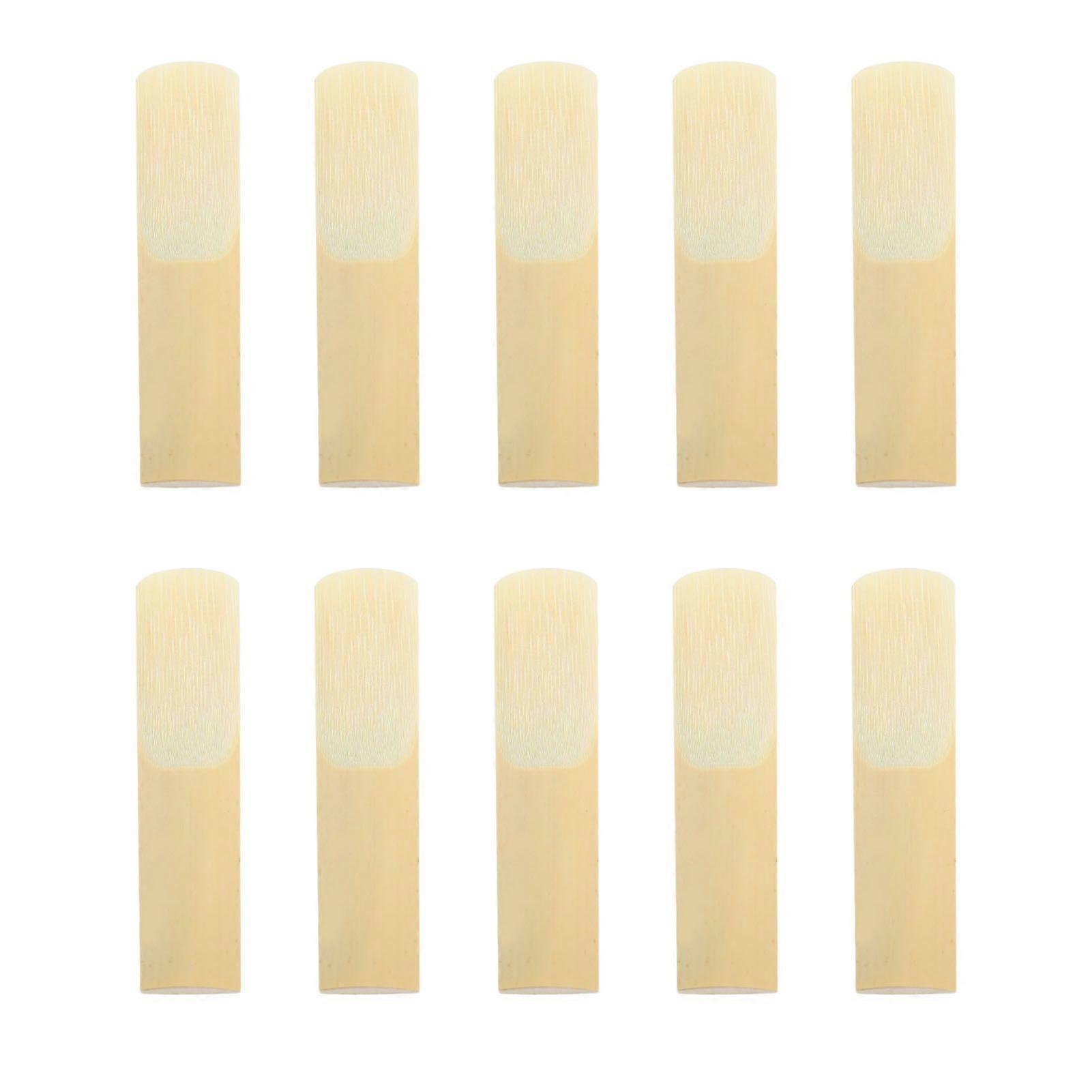 10Pcs Saxophone Reeds Hardness 2.5 Stable Sound High Accuracy Versatile Alto Sax Reeds for Saxophone