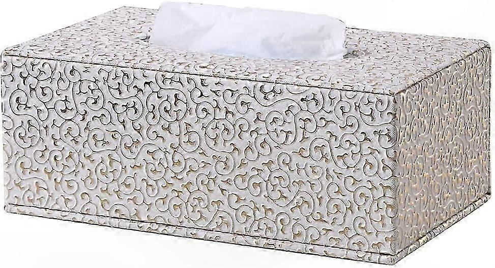 Rectangular Faux Leather Tissue Holder Single Pack