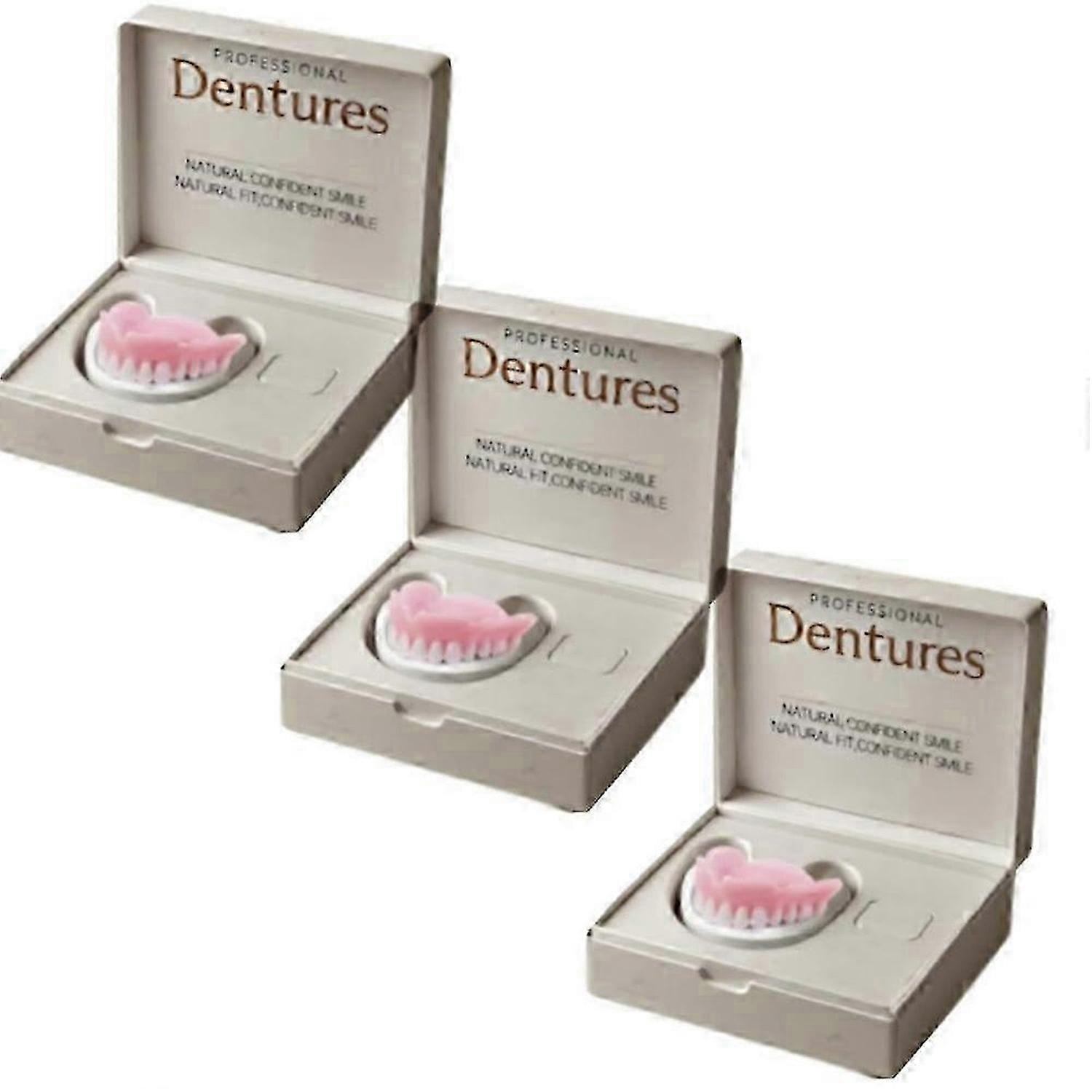 1/2/3x Advanced Customized Full Denture Set, Silicone Reline Denture Set