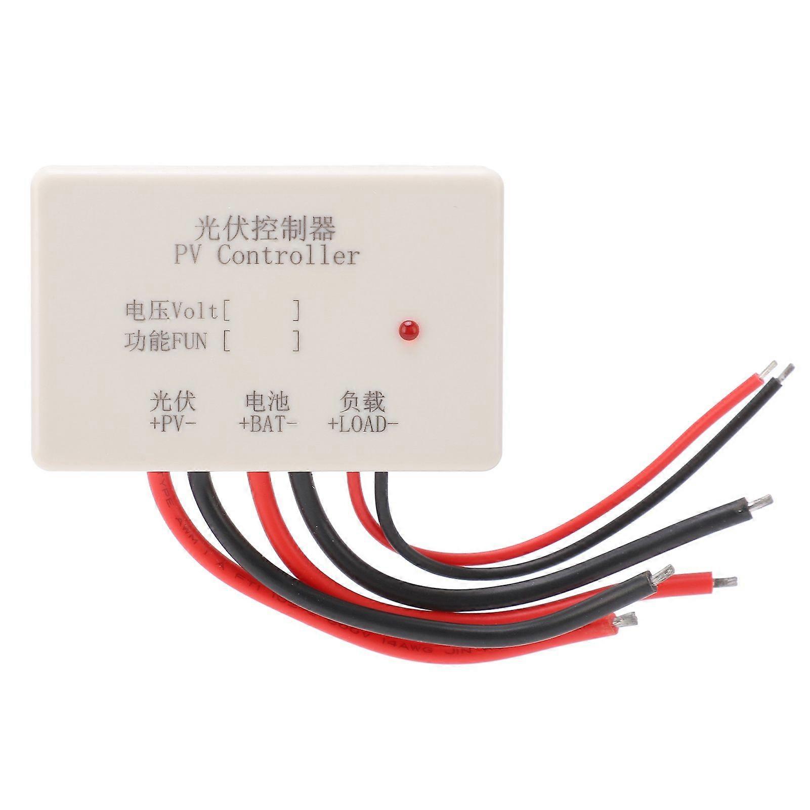 Waterproof Solar Charge Controller ABS Housing Solar Panel Battery Regulator with Overcharge Overdischarge Protection Non Light Control Version for So