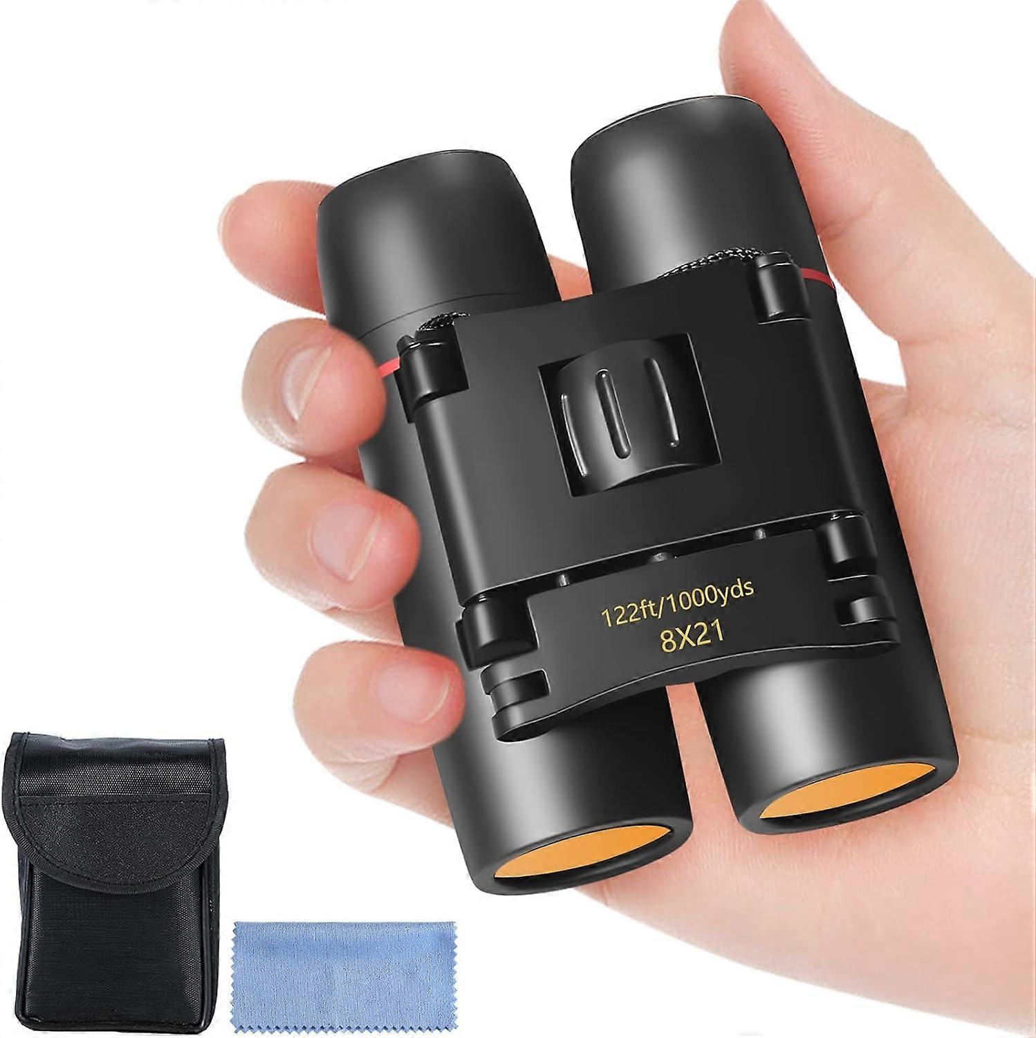 Compact Binoculars, Lightweight Foldable Small Binoculars Portable Waterproof For Bird Watching, Tr