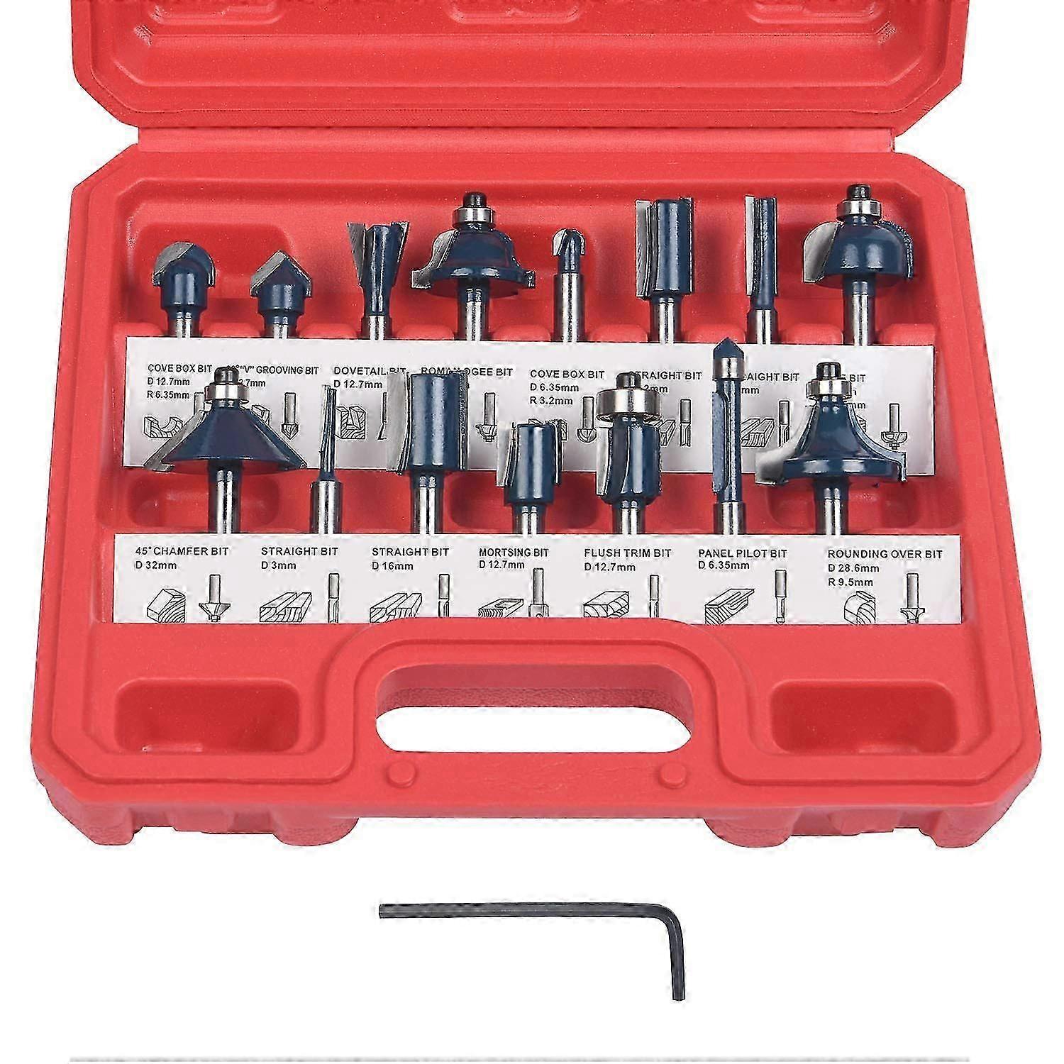 15 PCS Router Bits Woodworking Tool