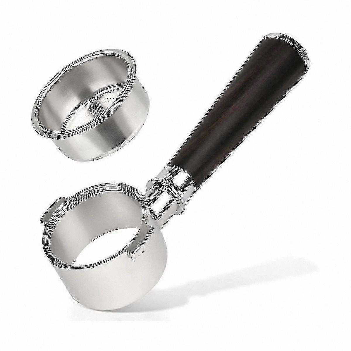 51mm Espresso Portafilter with 2 Ears Handle, Bottomless Design for Coffee Machines, Compatible with Multiple Models