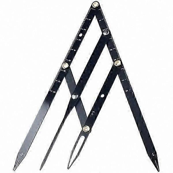 Stainless Steel Eyebrow Measuring Tool with Precision Scale and Golden Ratio Guide