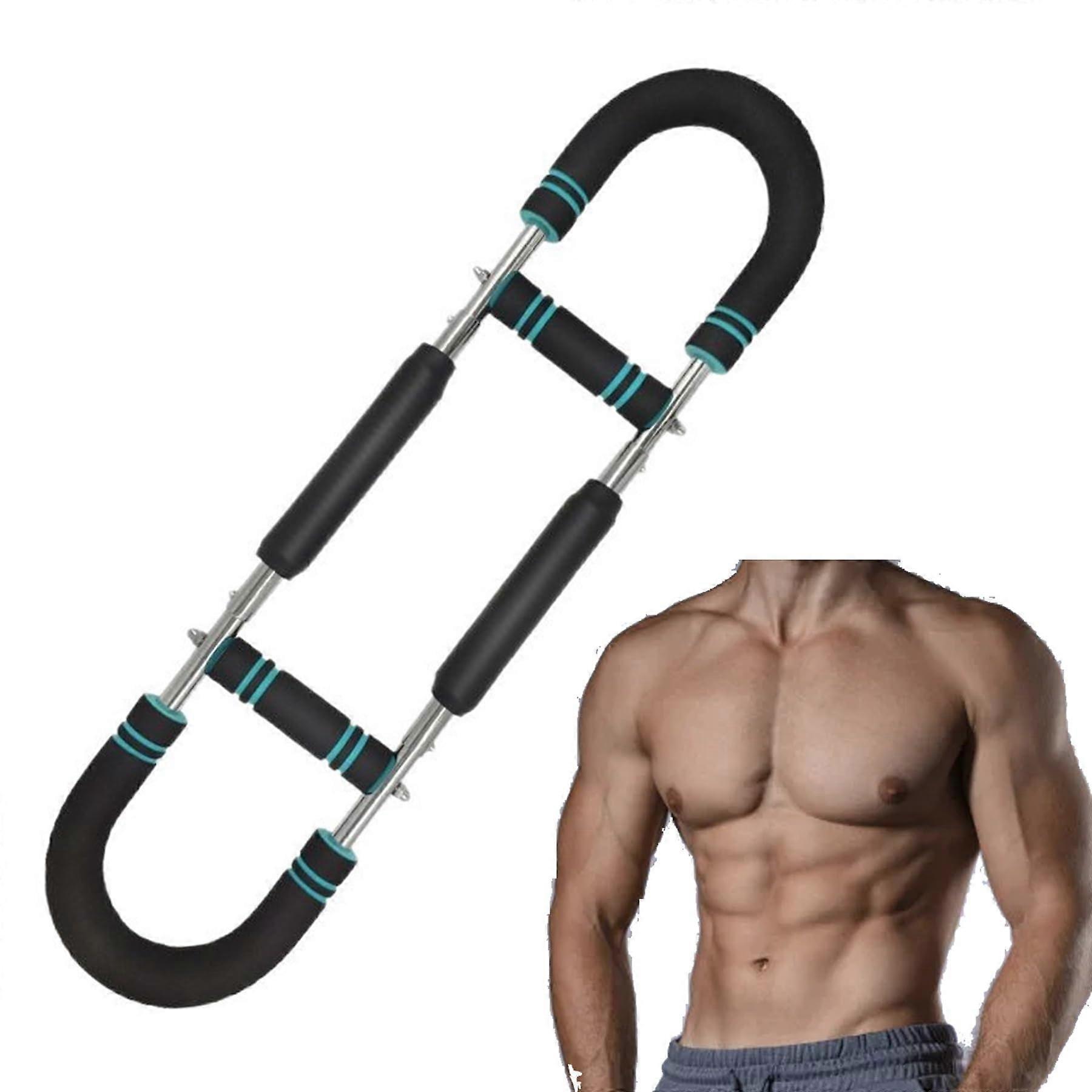 Shaker Twister Arm Trainer UShape Adjustable Portable Detachable Chest Exerciser For Upper Body Muscle Blue
