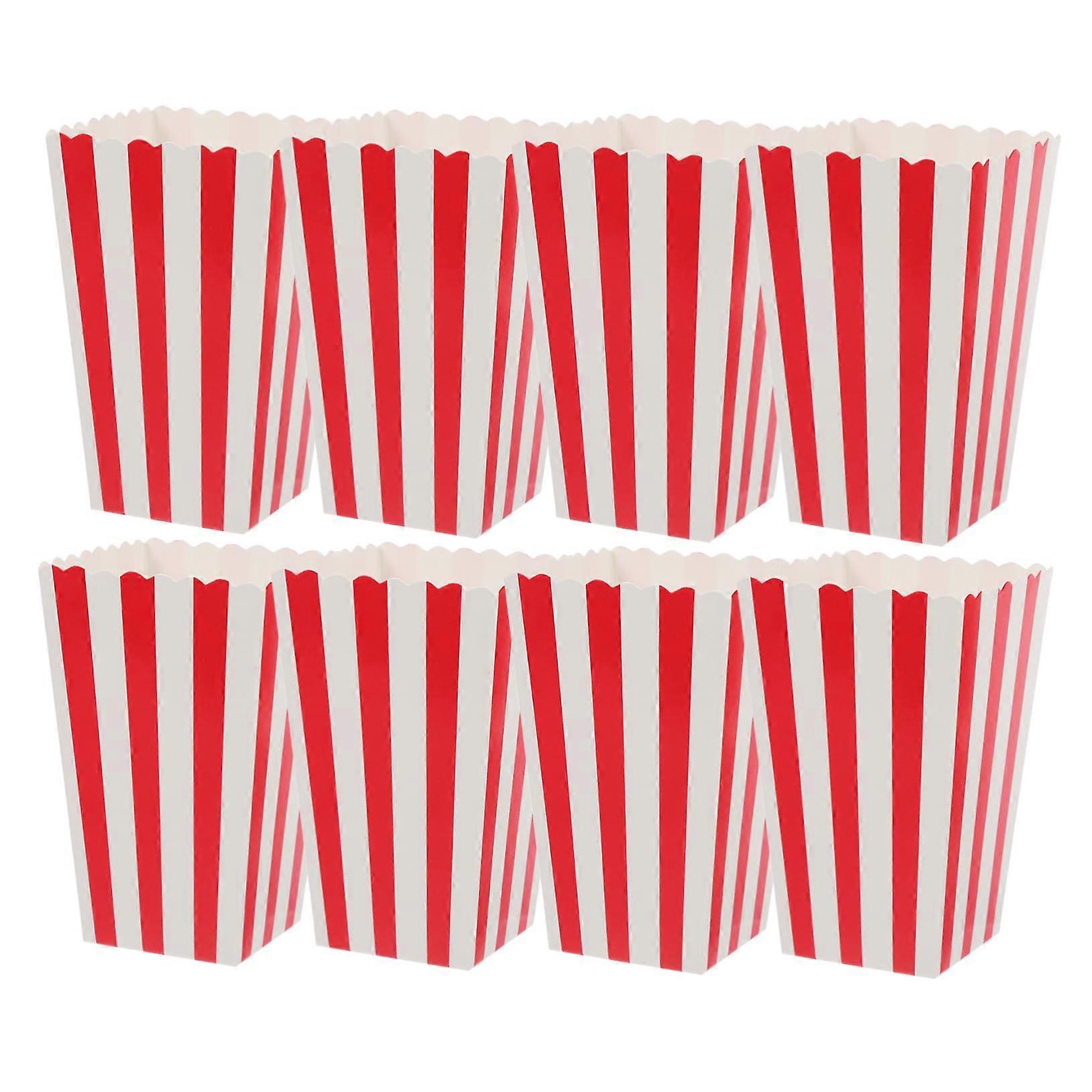 24pcs Carnival Party Snack Bucket Popcorn Storage Containers Reusable Boxes With Sealing Lids For Individual Servings