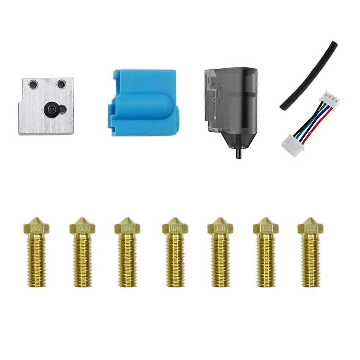 For Printer Extruder Automatic Leveling Wah Glue Aluminum Block Nozzle Kit