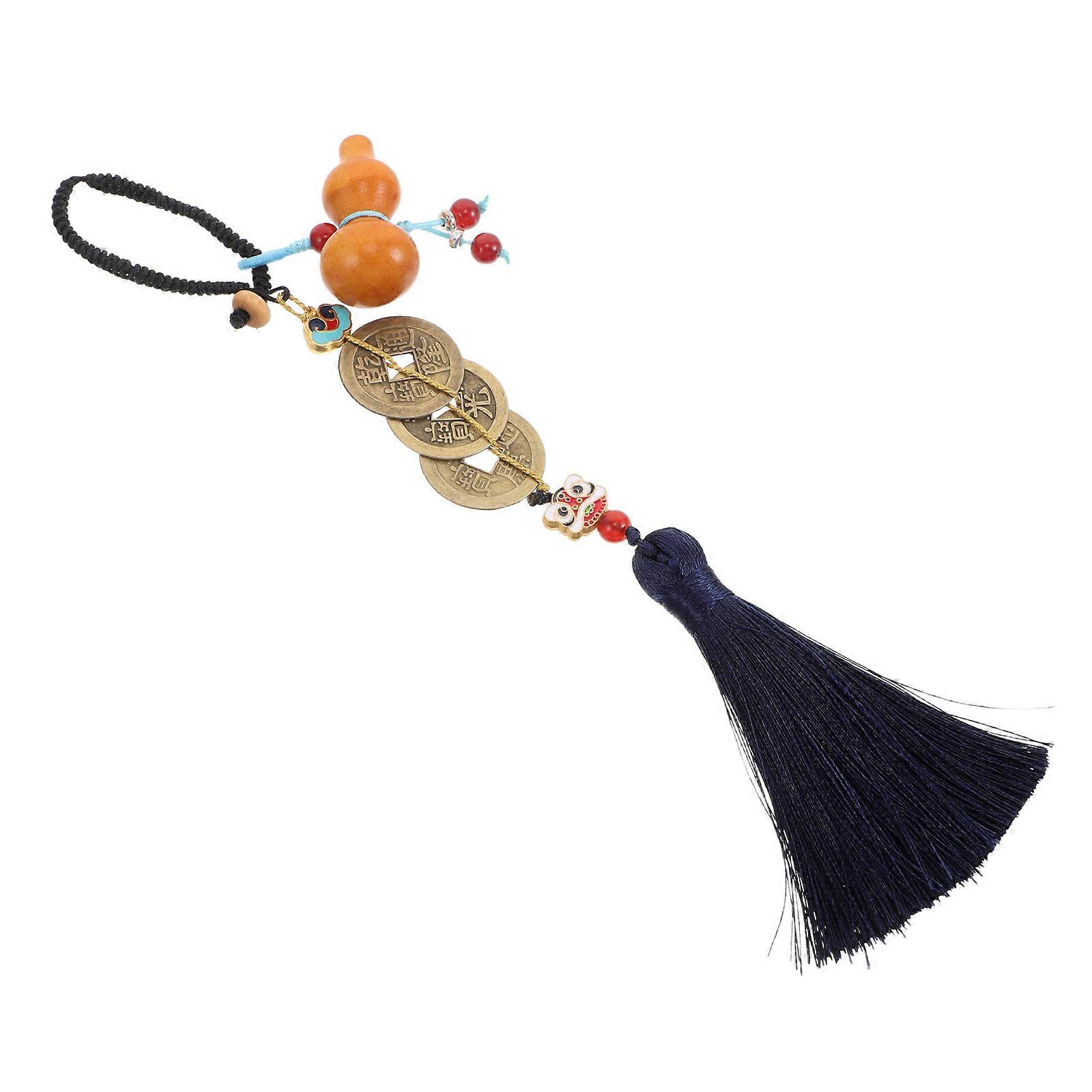 Feng Shui Hanging Ornaments Gourd Keychain for Car Rear View Mirror 4Pcs