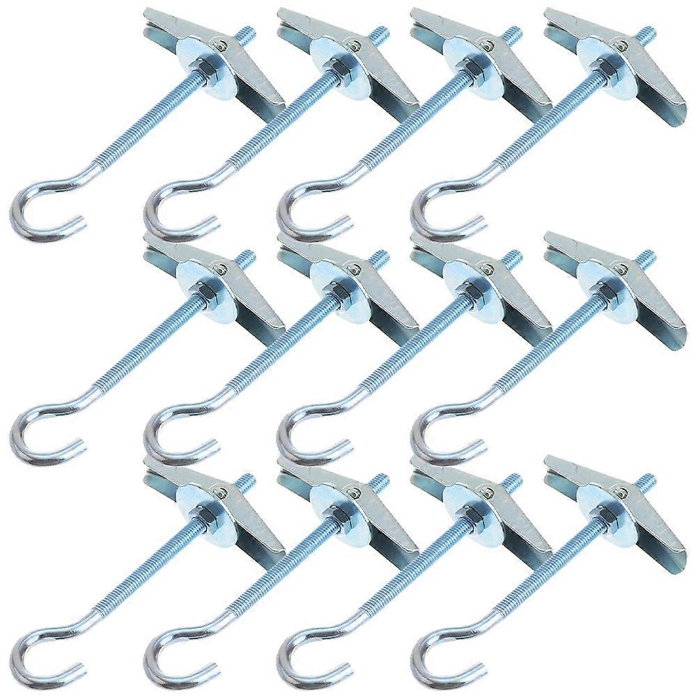 Ceiling Hooks For Decorations 12Pcs Silver Carbon Steel Hook Shape Home Accessories Ceiling Installation Sturdy Storage