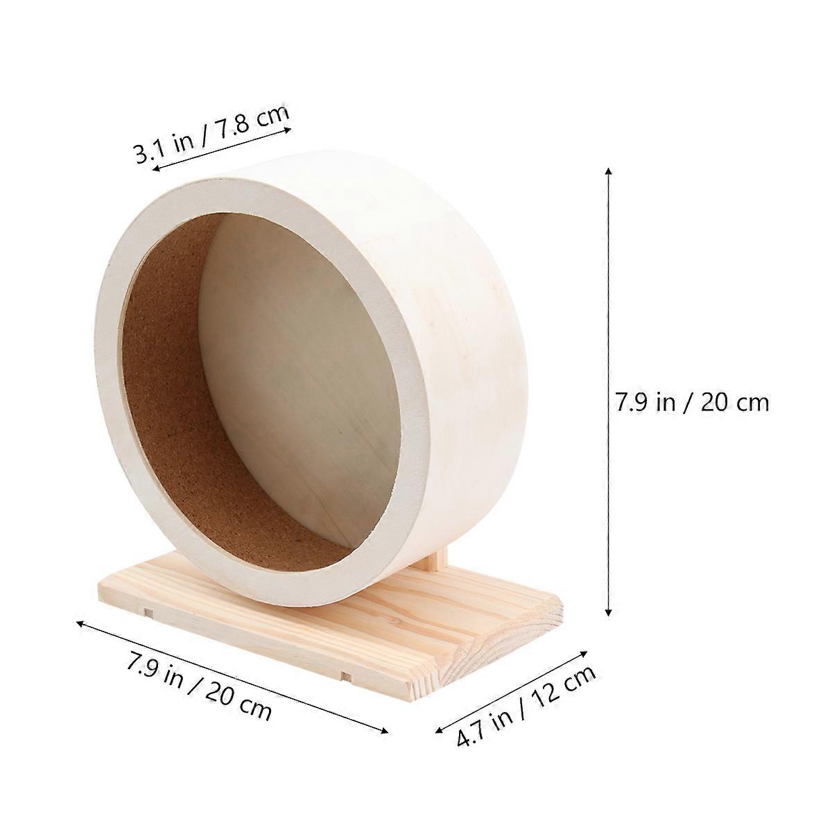 Hamster Wheel Small Pet Exercise Toy Wooden Round For Hamsters Hedgehogs 23.00X12.50X21.00cm Exercise 1Set