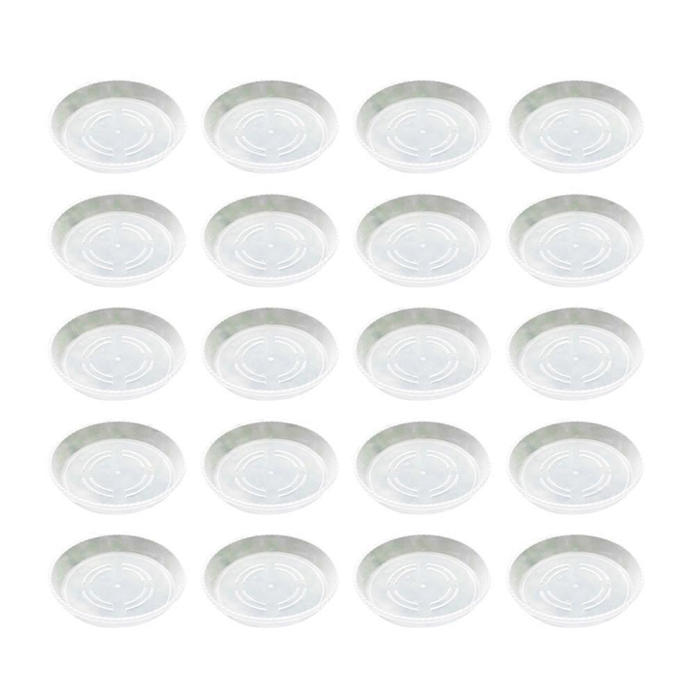 Plastic Plants Pots Tray for Indoor Use 60Pcs Transparent Drip Tray Set