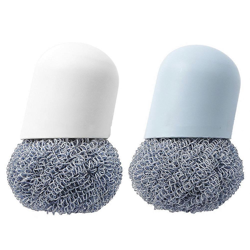 Cleaning Ball with Handle Polyester Cleaning Brush for Kitchen 6Pcs Set