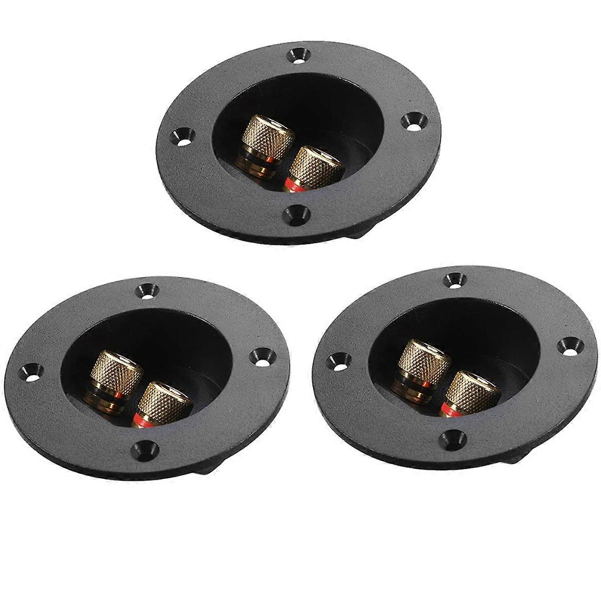 Speaker Terminal Connector 2-Way Binding Post for Speaker Boxes 3Pcs