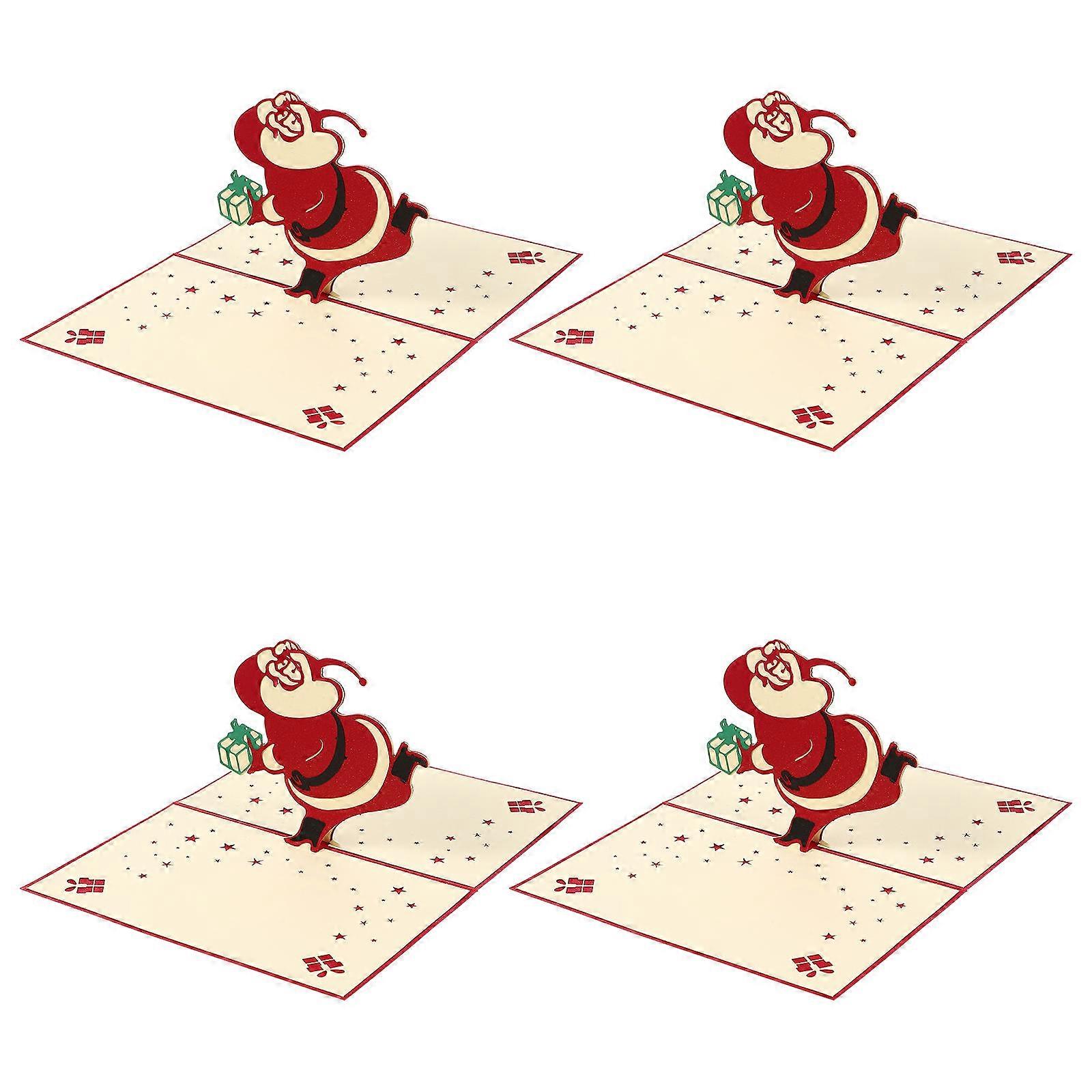 3D -up Christmas Greeting 16 Pcs For Giving Occasions Assorted Color Unique Design
