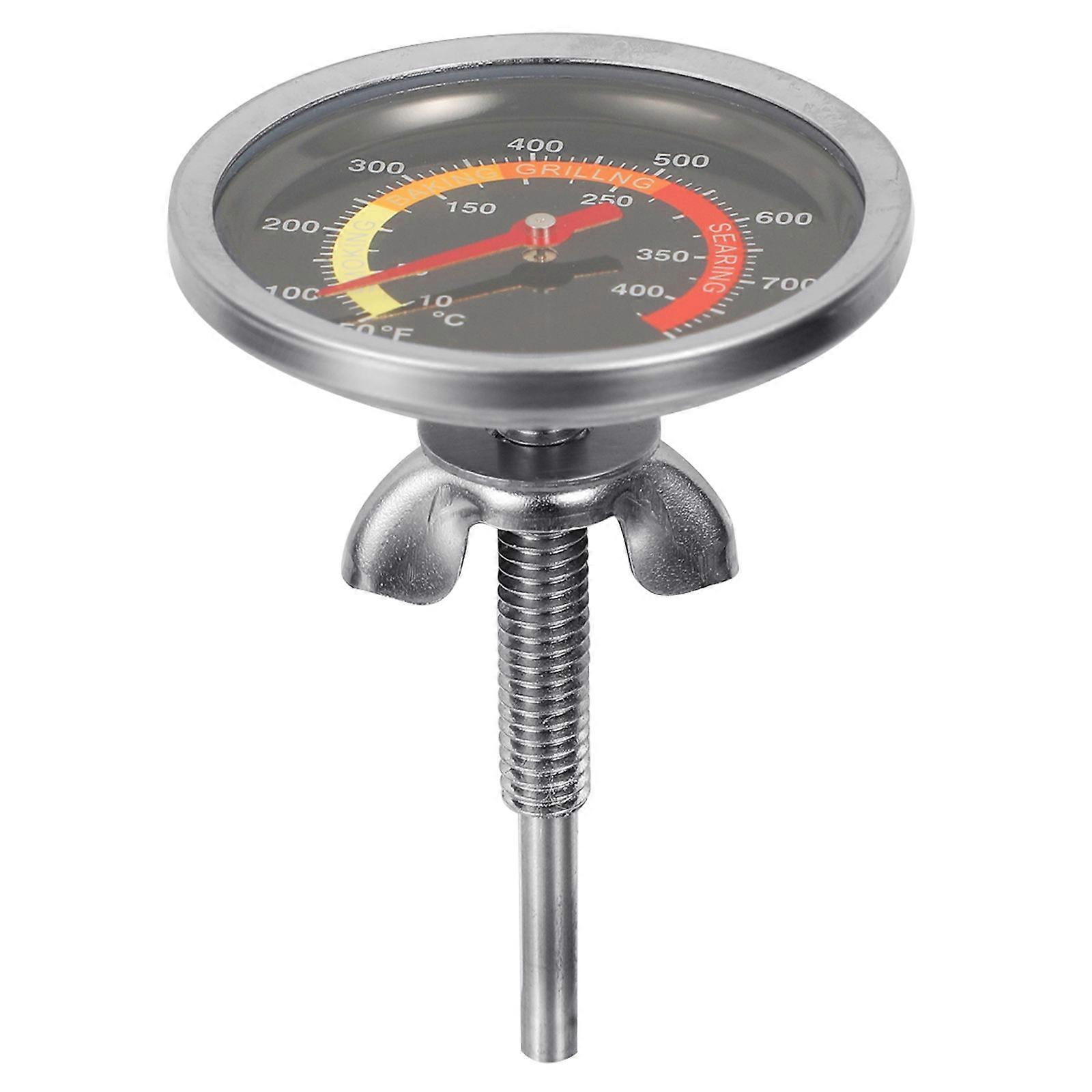 Instant Read Oven Thermometer for Cooking Roasting Grilling BBQ Silver 8.00X6.00X6.00CM High Temperature Resistance 1Set