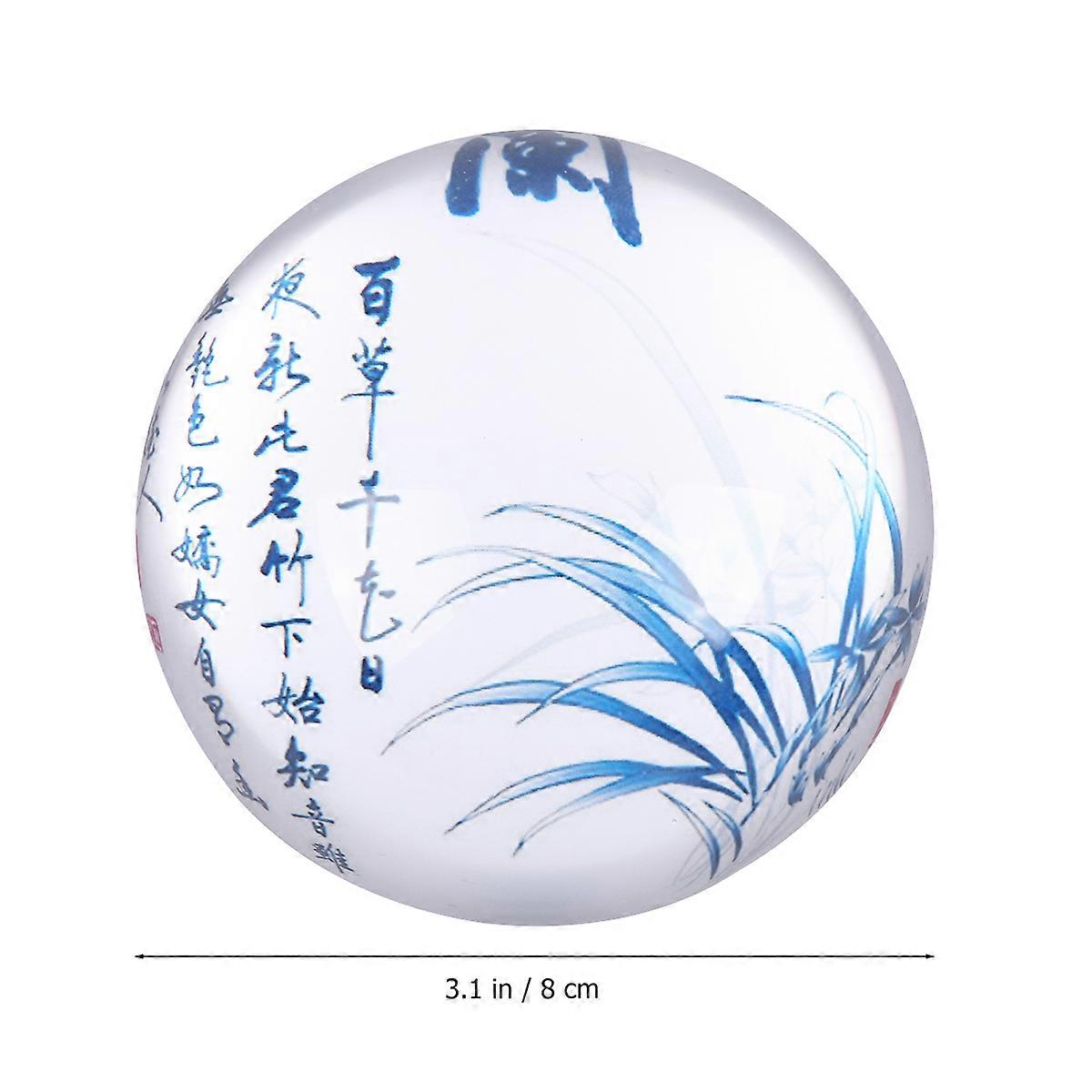 Multicolor Crystal Glass Round Paperweight 3Pcs Ideal For Study Home Decoration Elegant Aesthetic Functionality