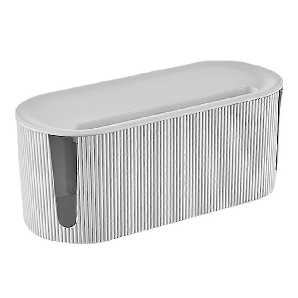 Cord Management Box Plastic Cable Case for Storage 2Pcs White Socket Storage