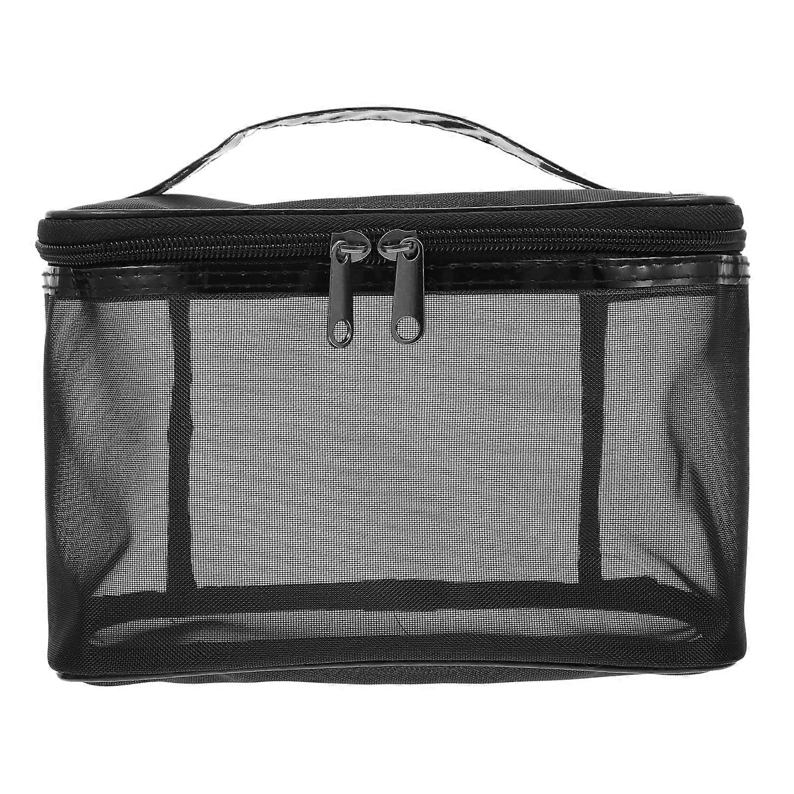 Toiletry Pouch Mesh Cosmetic Bag for Storage Use Pack of 3