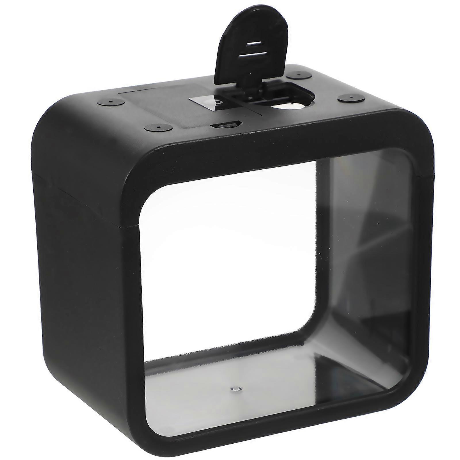 Mini Fish Tank Transparent Fish Breeding Box with Light Design 2Pcs for Home
