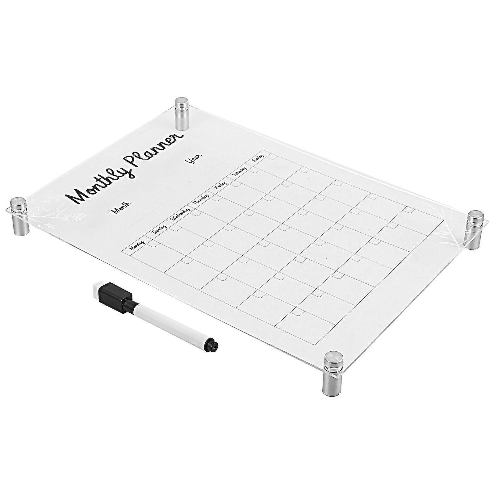 3Sets Acrylic Clear Message Board for Weekly Plan and Office Use