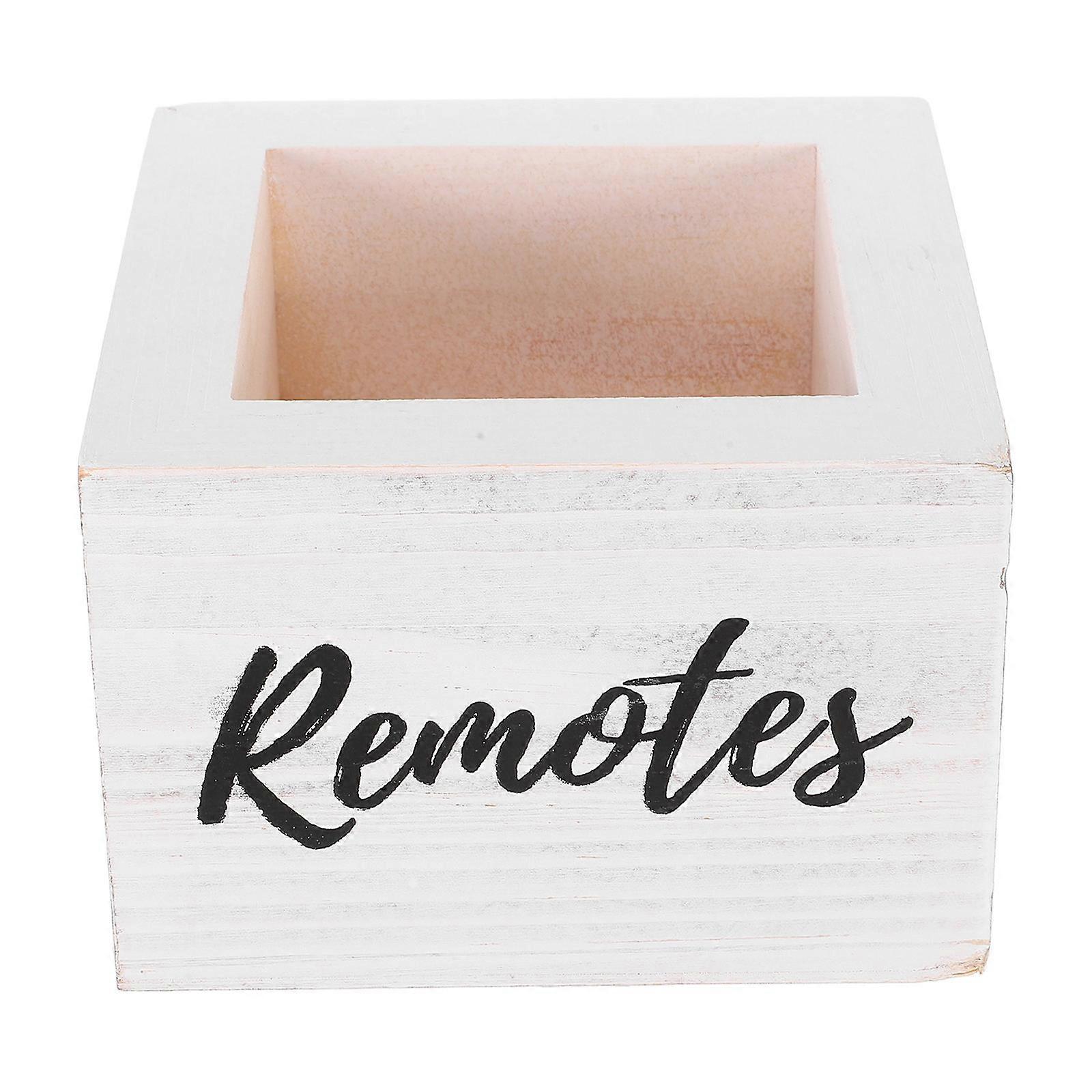 Remote Control Organizer for Bedroom for Storage Wooden Remote Holder