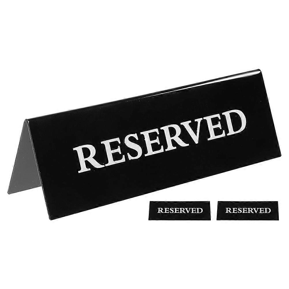 Black Acrylic Reserved Signs for Tables Reserved Function 9Pcs V Shaped Table Accessories