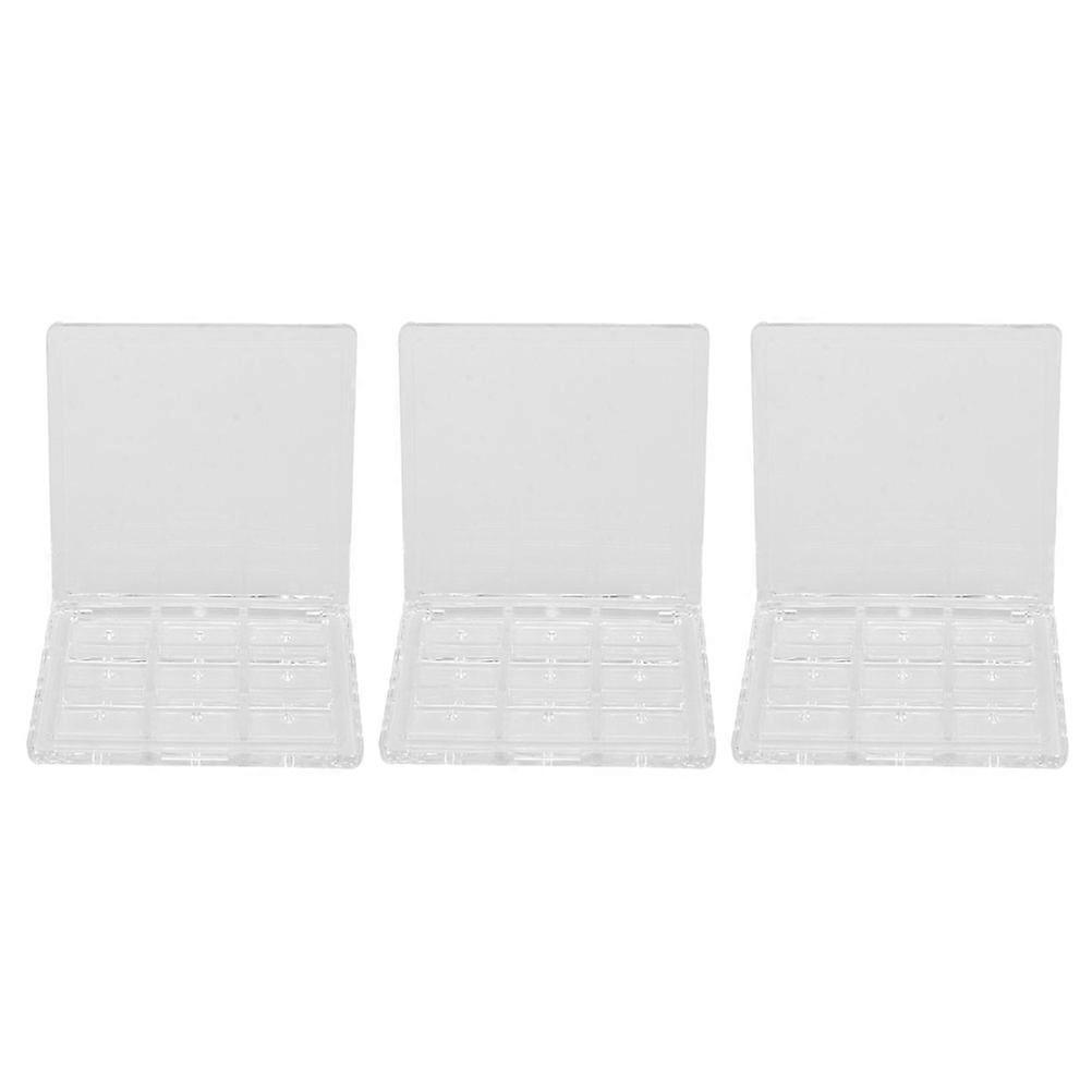 Multi-Grid Empty Eyeshadow Pallet for Storage Transparent 15Pcs Box