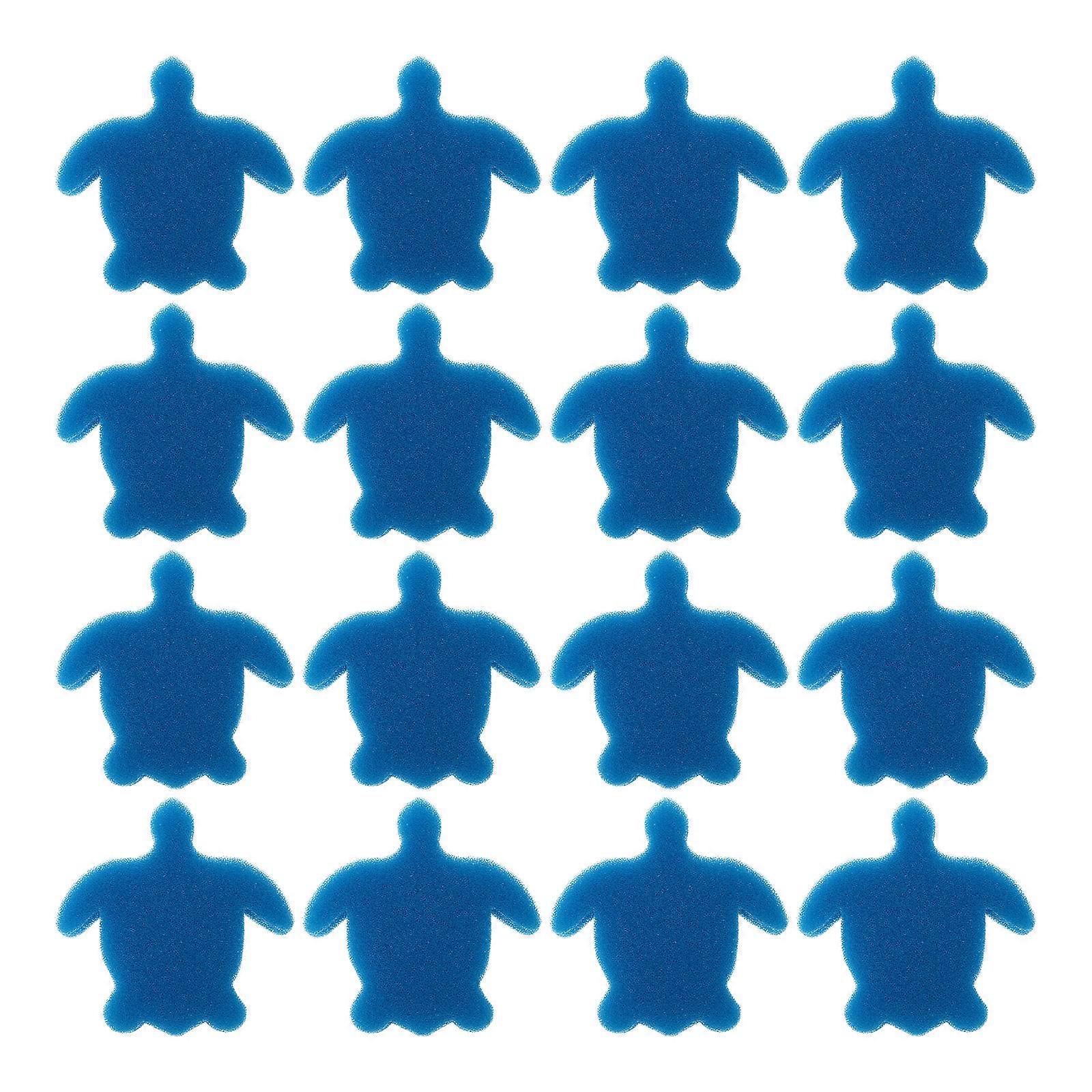 Blue Filter Sponge for Oil Absorbing 72Pcs Tortoise Shaped