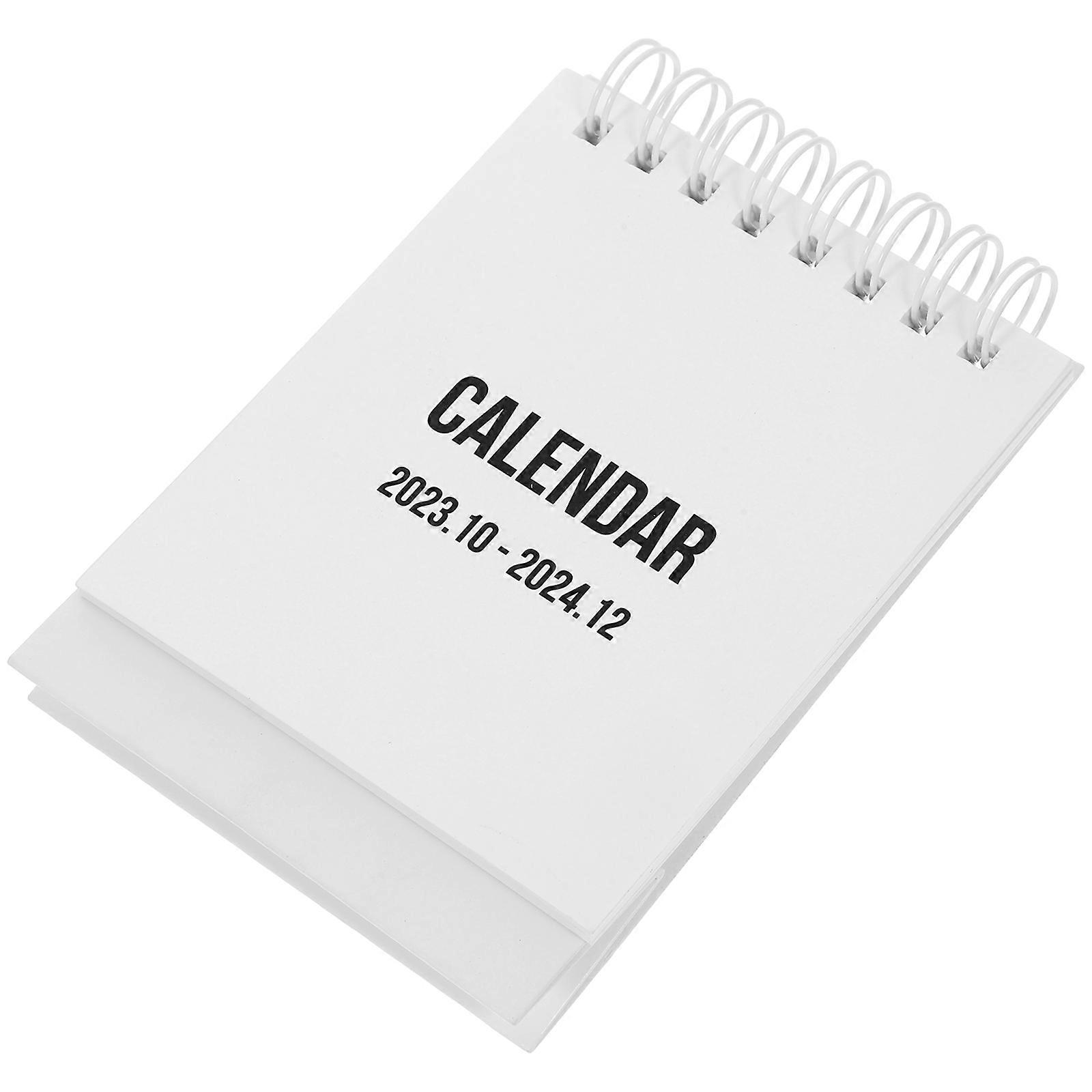 2024 Table Calendar 3Pcs White Paper Rectangular Shape Ideal For Office Desk Memo Writing And Decoration