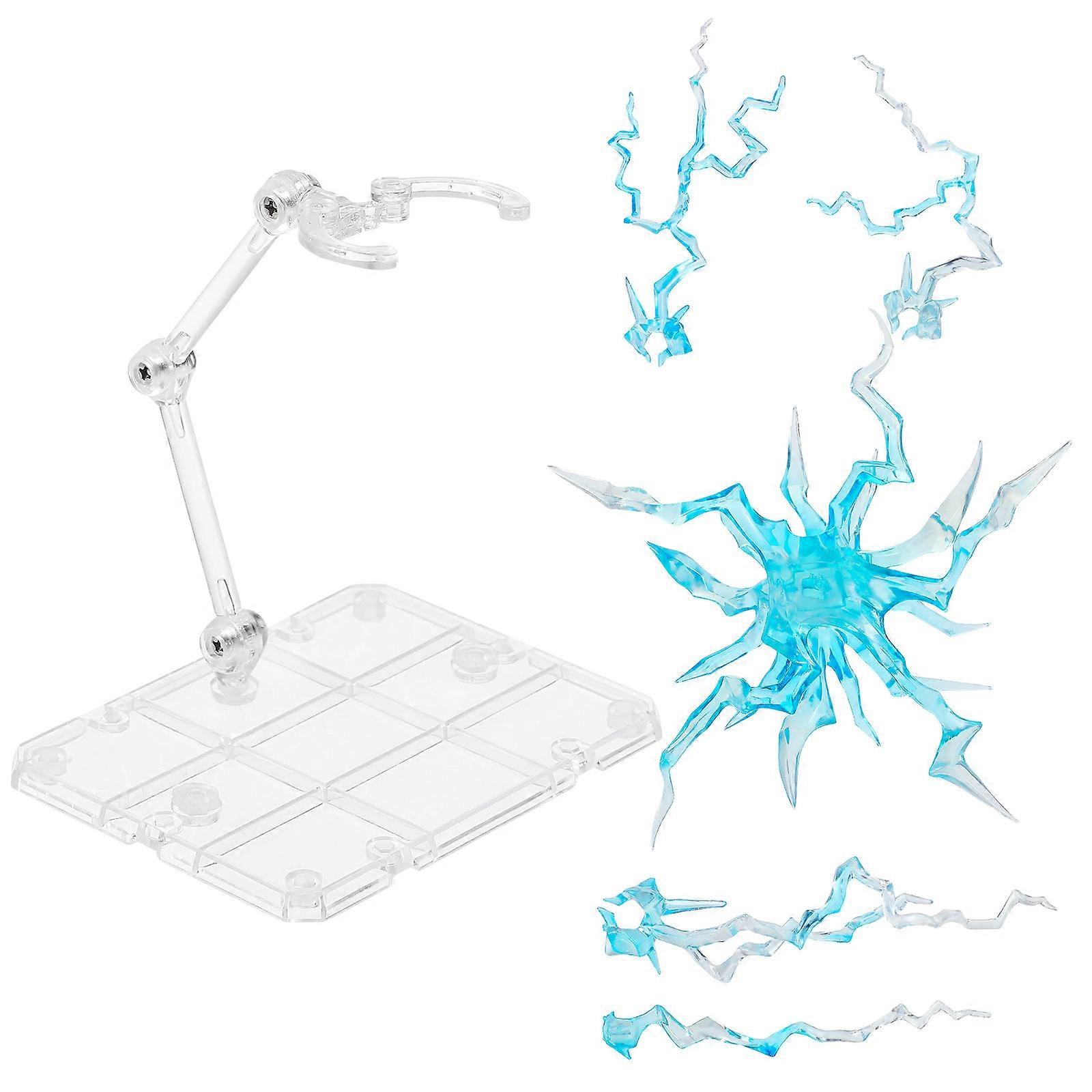 Blue Plastic Action Figure Stand Doll Holder for Display 1Set