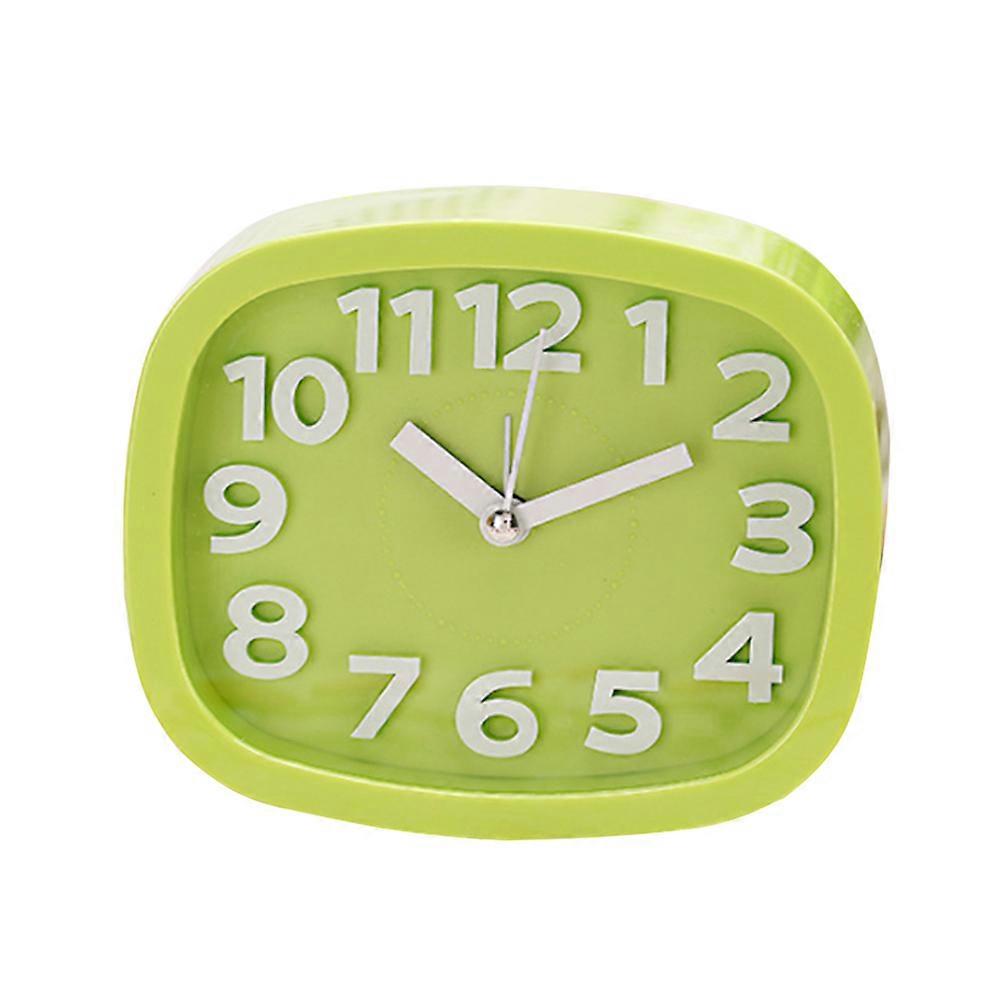 Silent Table Clock 3Pcs Alarm Clock for Time Display Green Plastic