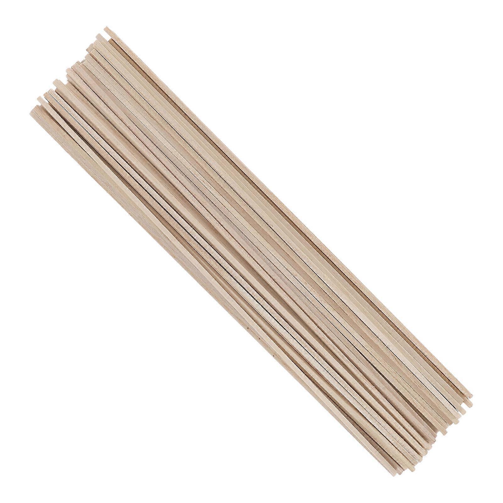 Wood Craft Sticks Square Wood Dowel For Diy Projects Model Making 300x3mm Beige Color 50Pcs