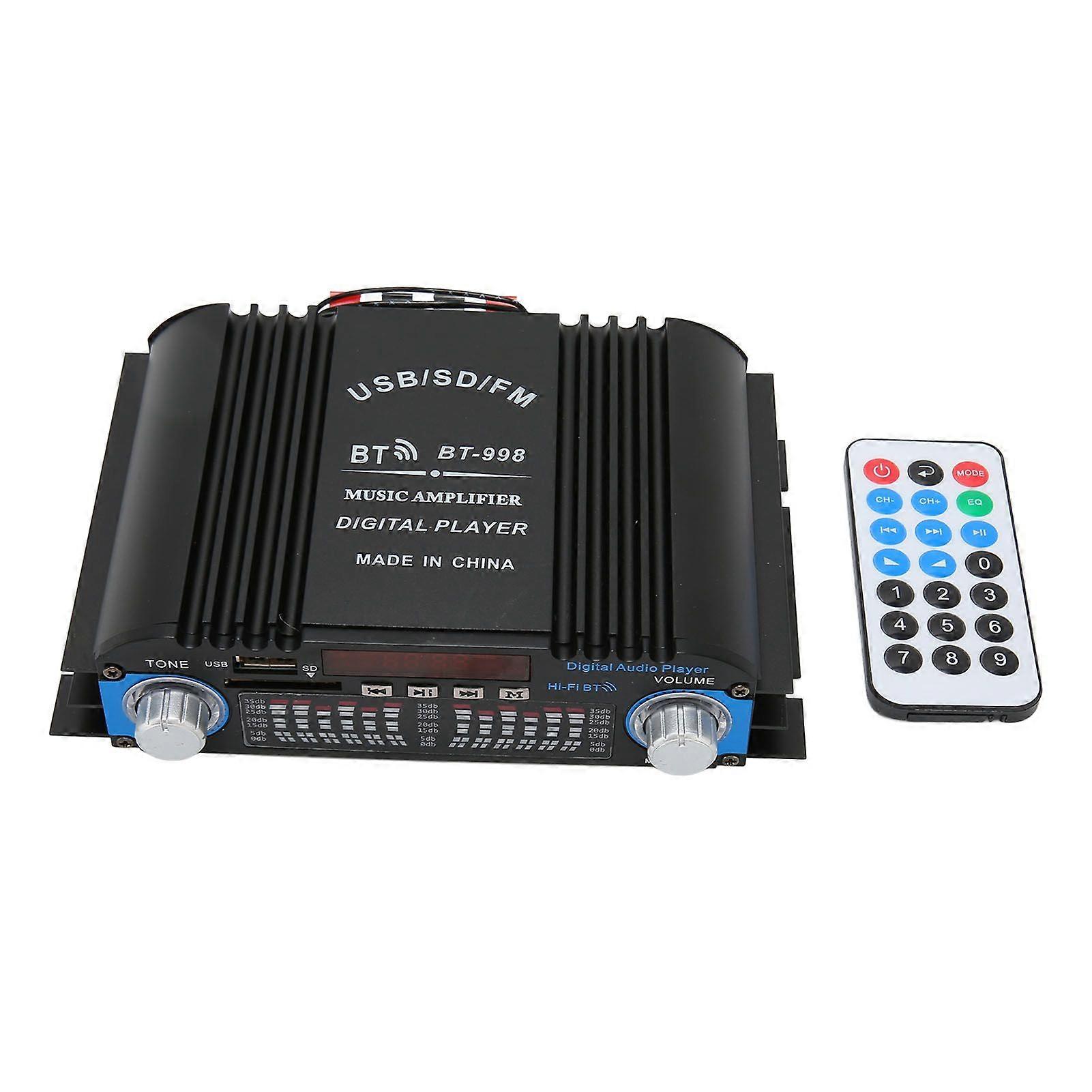 12V Car Power Amplifier Audio Subwoofer Speaker Wireless Bluetooth Amp Board with Remote Control