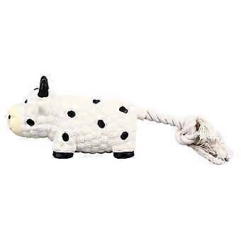 Latex Dog Toy Squeaky Soft Interactive Unique Shape Puppy Chewing Toy for Indoor Small Medium Dogs Cow