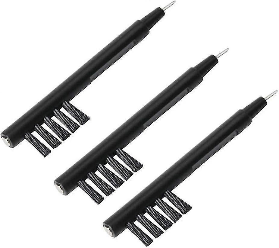5pcs Hearing Aid Cleaning Brush with Wax Loop and Magnet (Black)