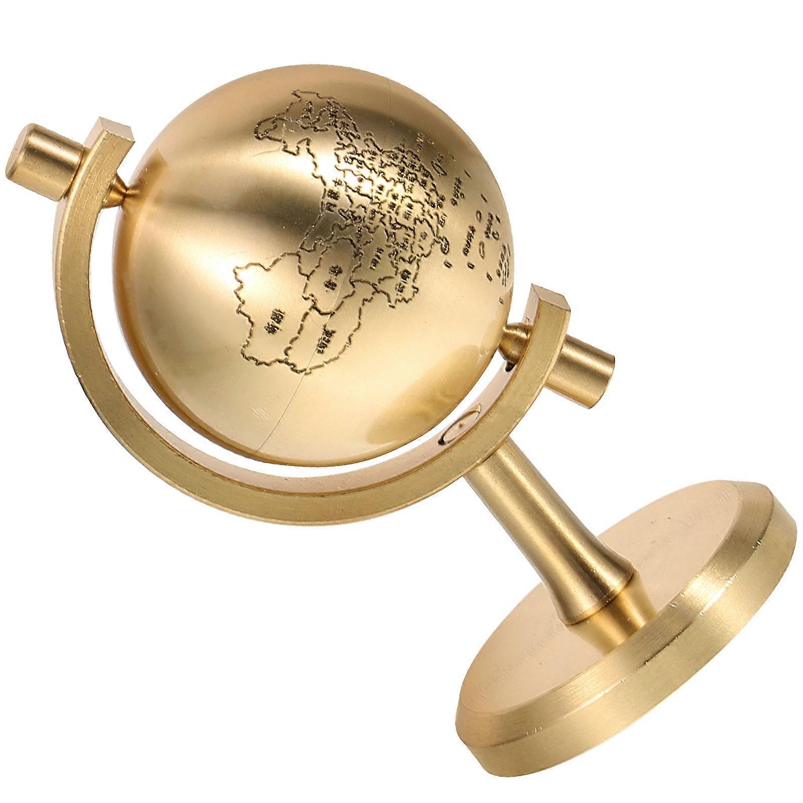 Copper Globe Decor Desktop Globe for Decoration 2Pcs Vintage Style Home Craft