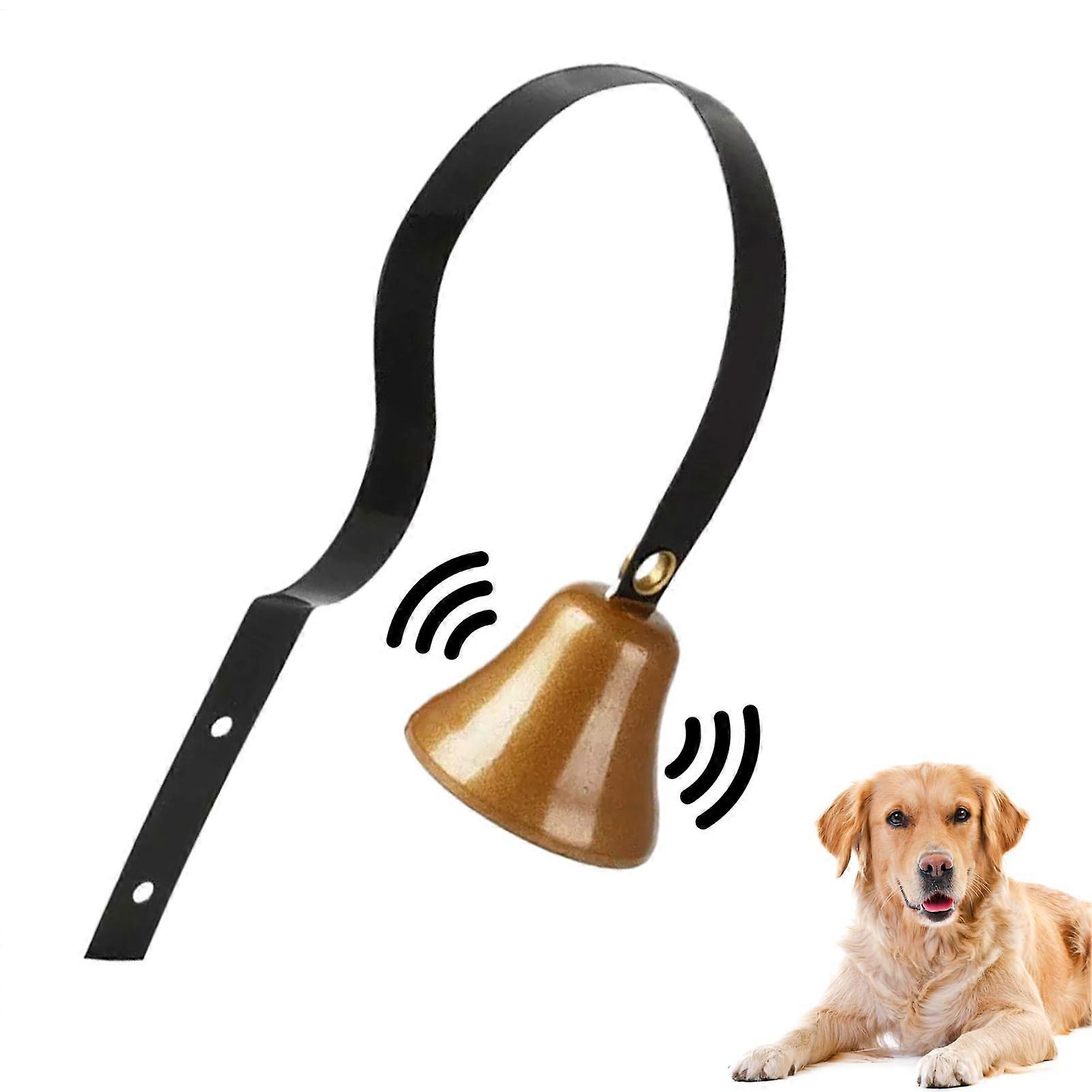 Doggy Door Bell Puppy Doorbell For Door Knob Loud Vintage Housetraining Tool Indoor Outdoor Wood Metal Black