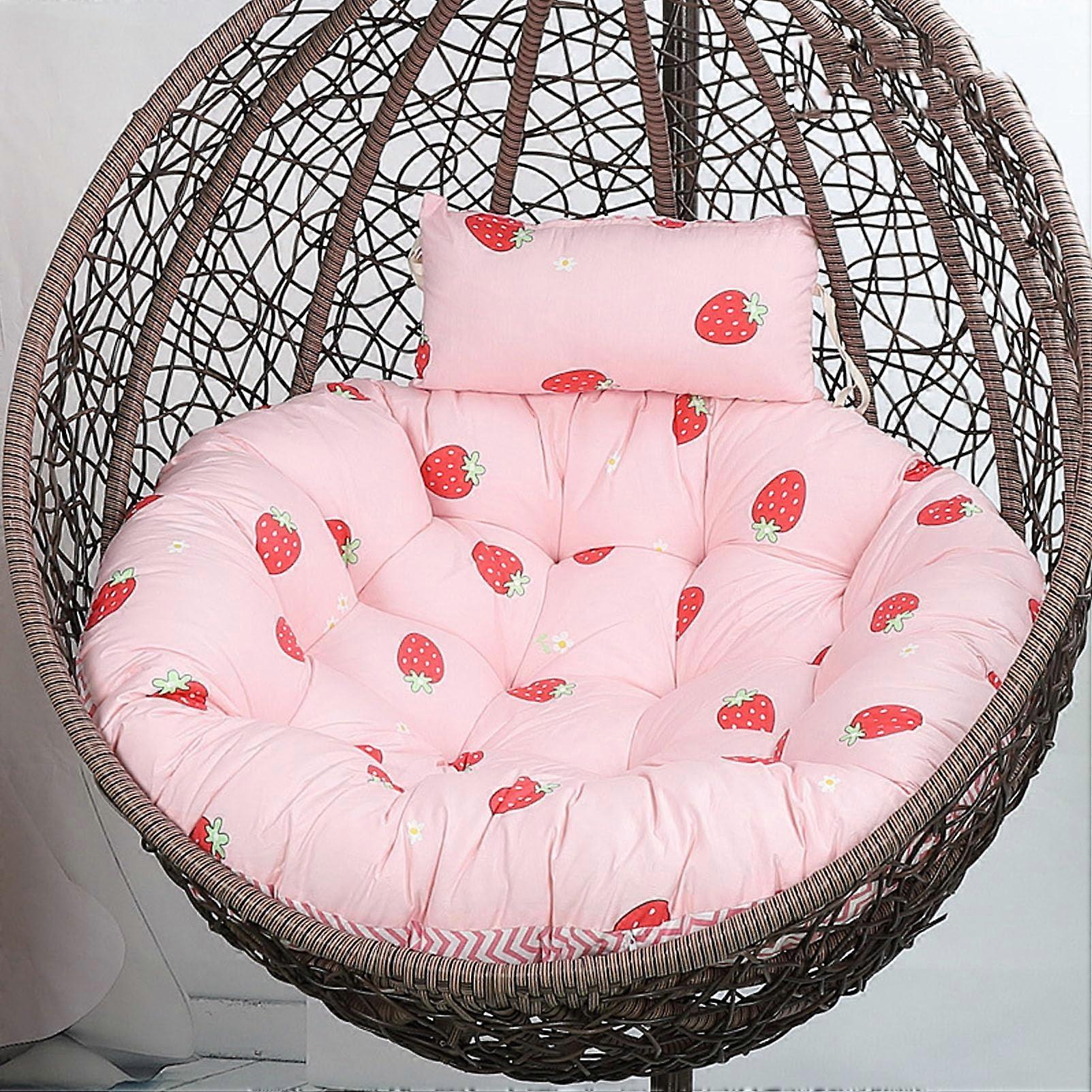 Hanging Egg Chair Cushion 120cm Wicker Rattan Hammock Pad with Removable Zipper for Indoor Outdoor Patio Garden