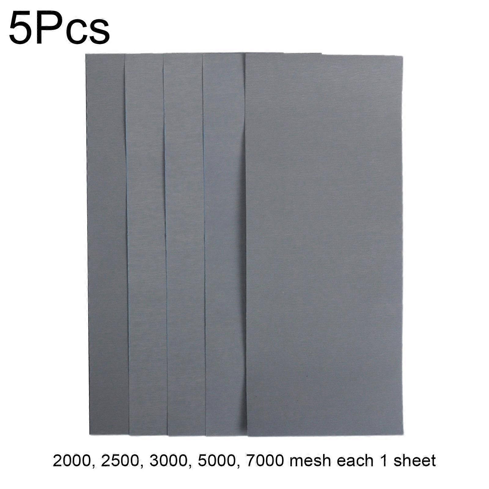 Conjunto de 5 lixas de polimento especiais para esmerilhamento com água, 9*3,8 polegadas.