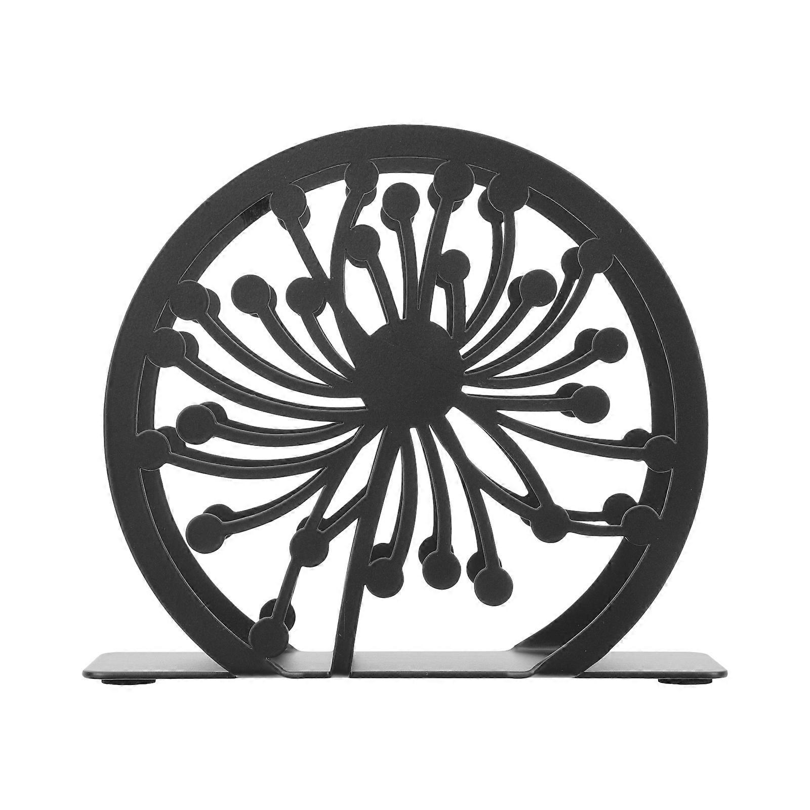 Iron Napkin Rack Practical Tissue Paper Stand for 4Pcs Black